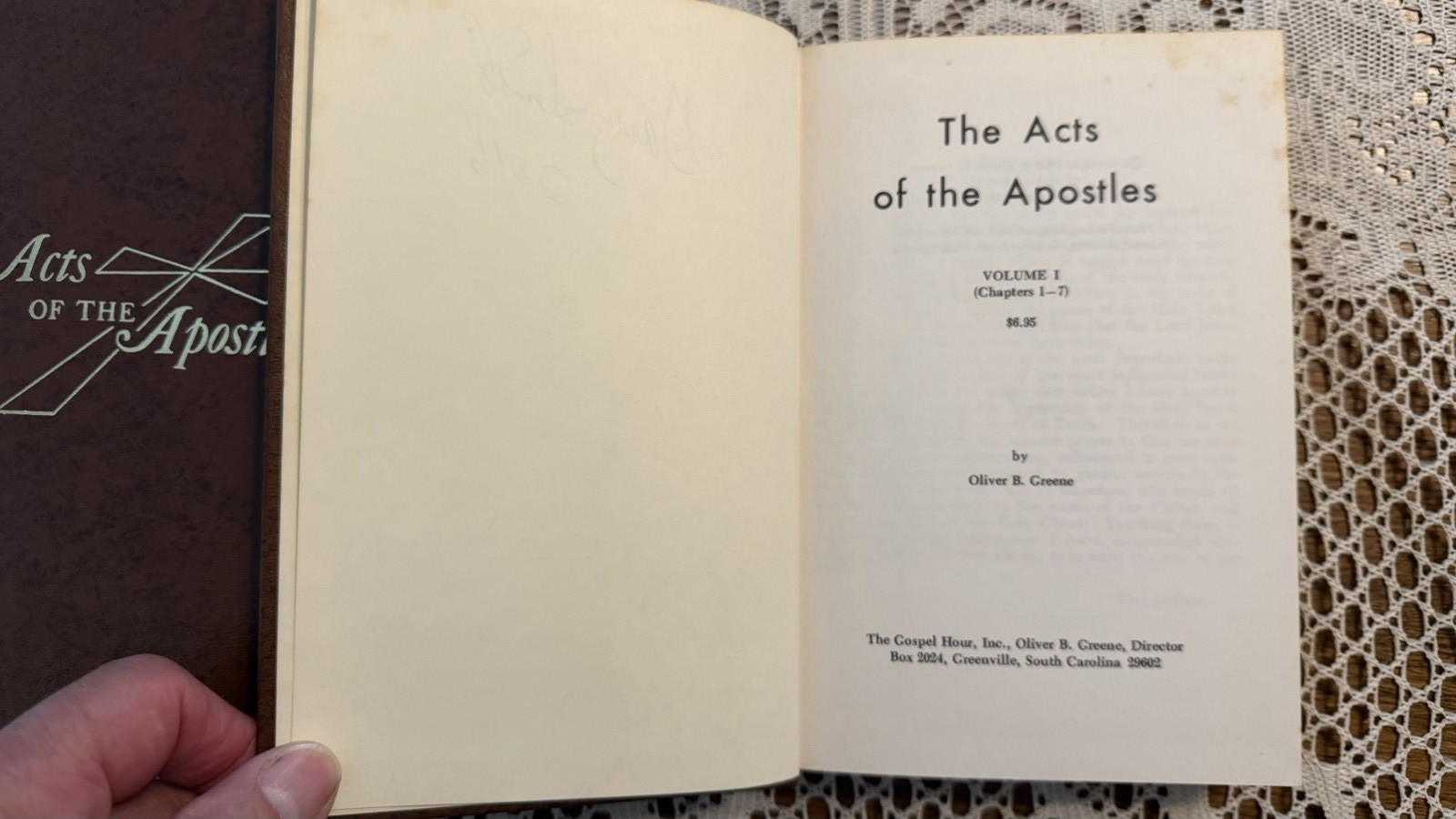 The Acts of the Apostles by Oliver B Greene COMPLETE Set Vol. 1-4 Gospel Hour HC