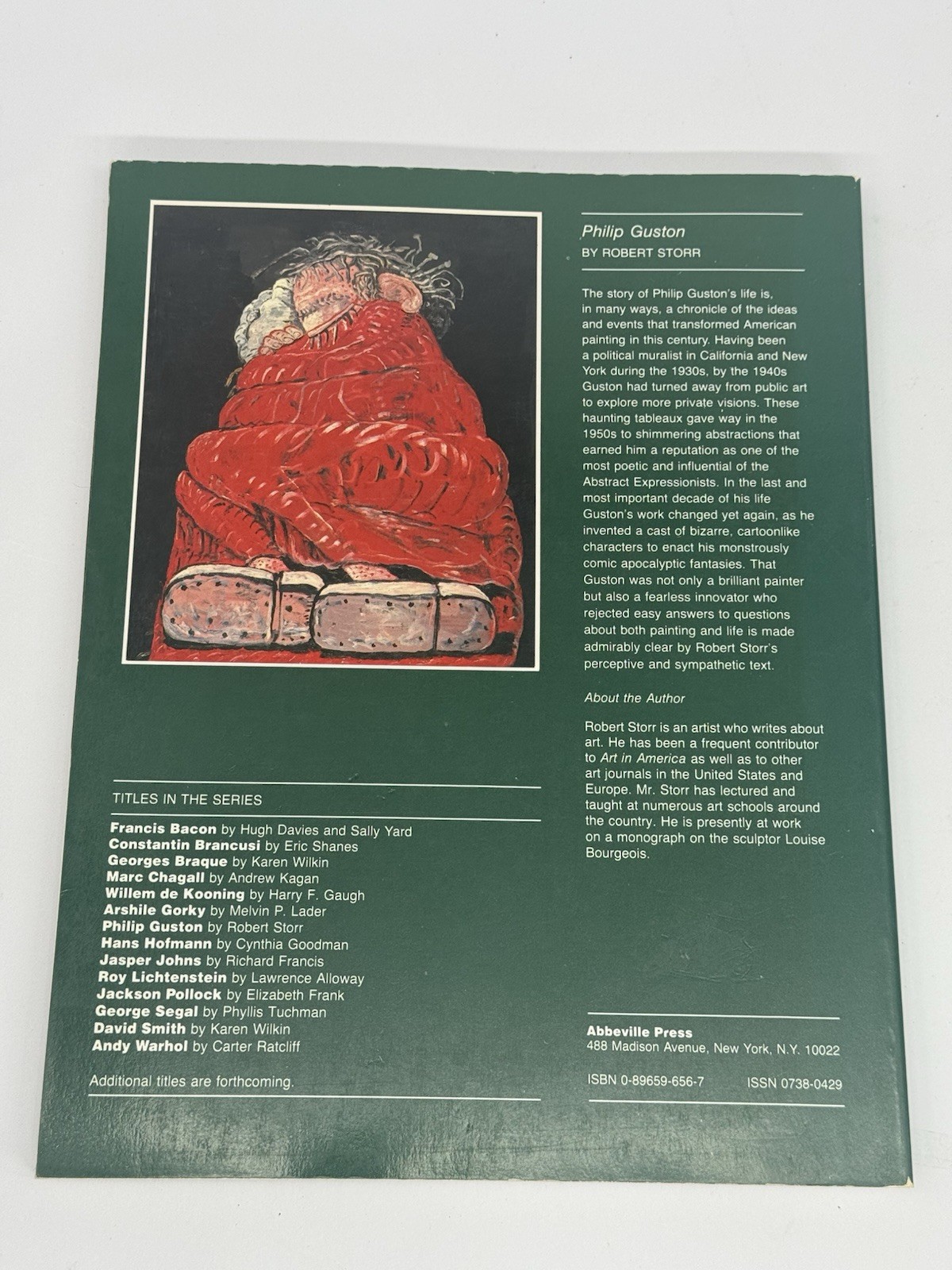 Philip Guston (Modern Masters Series) by Storr 1st Edition 2nd Printing