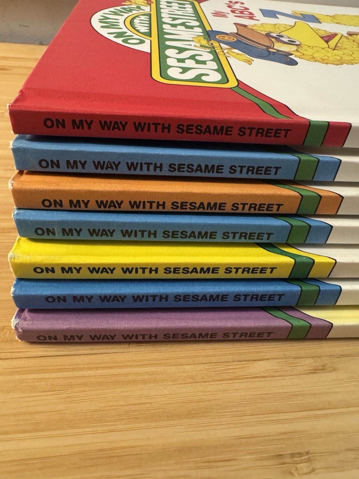 On My Way With Sesame Street Books Lot of 7 Vol. 1, 2, 3, 9, 10, 13, 15 | 1989