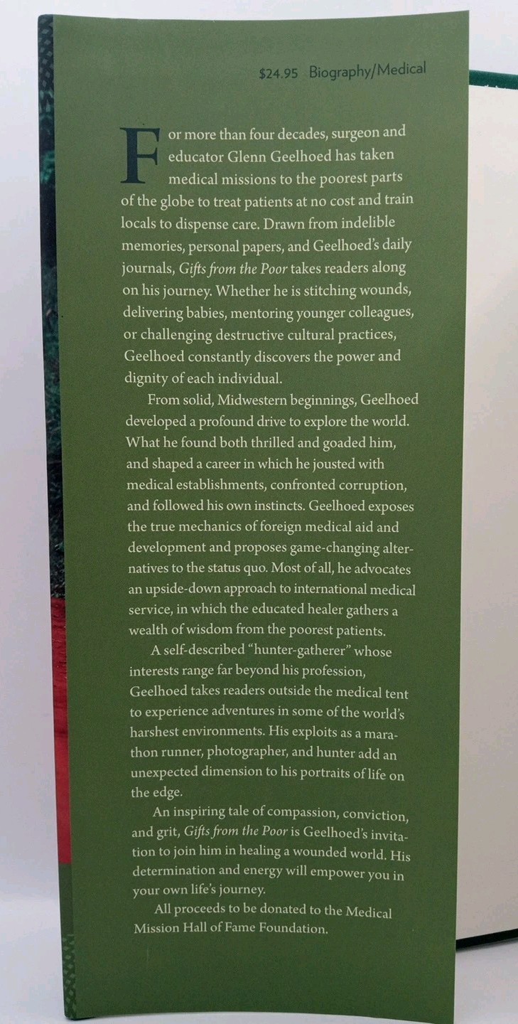 Signed Gifts from the Poor Dr. Glenn Geelhoed 1st Ed HC Medical Missionary 2011