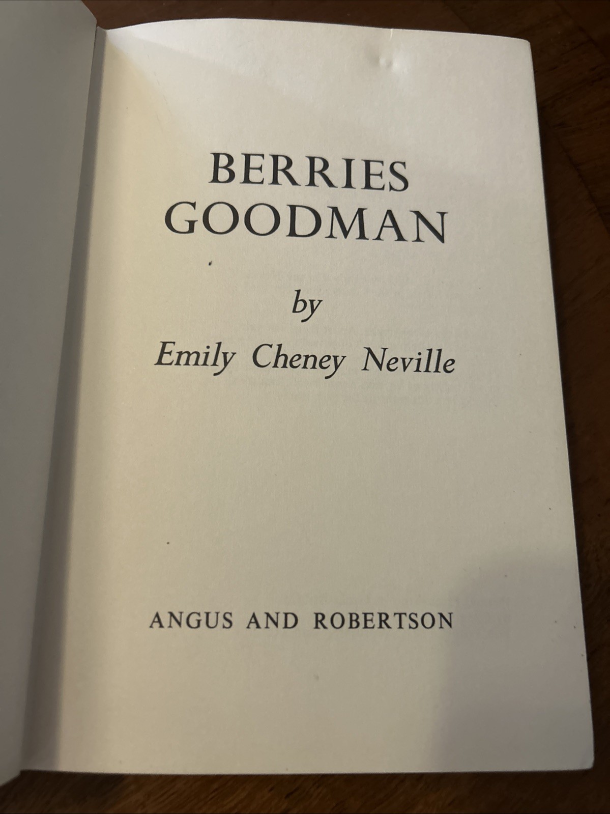 SIGNED Berries Goodman by Emily Cheney Neville 1965 HCDJ 1st Ed VG