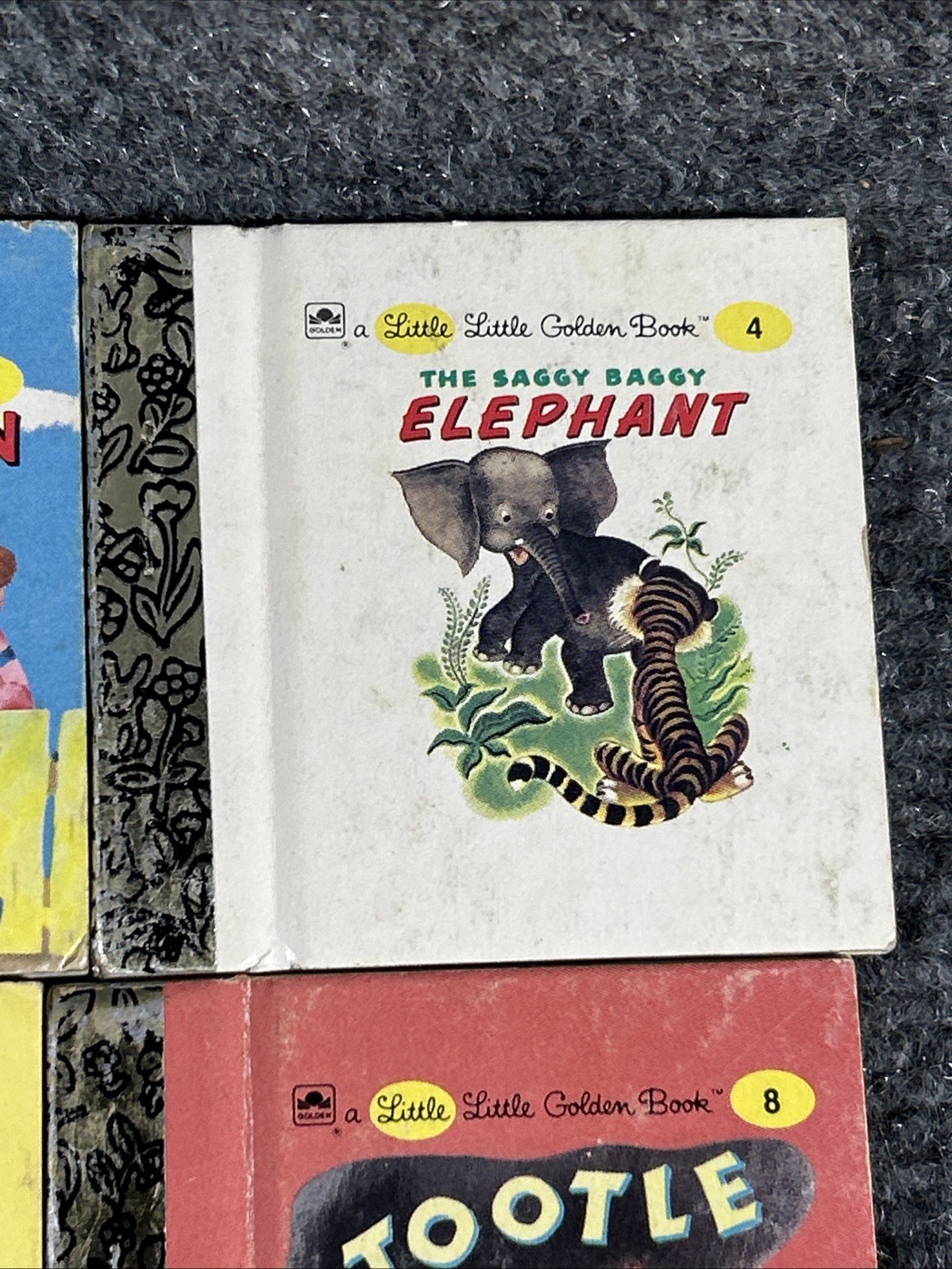 Vintage Set of 1- 12 Little Little Golden Book Miniatures