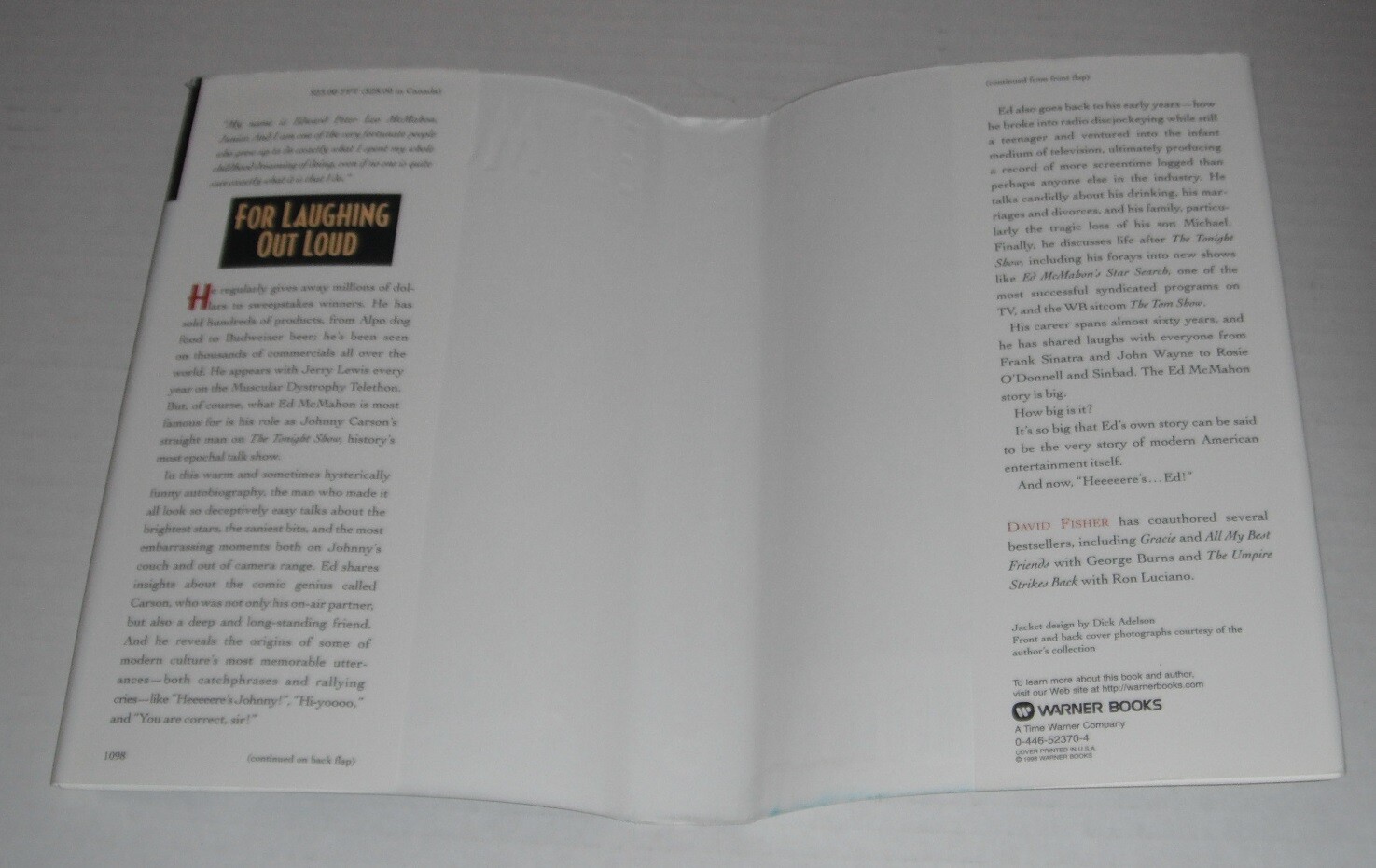 Ed McMahon…1998 HC….approx 350 pages….$ 23.00 List price..printed USA…no