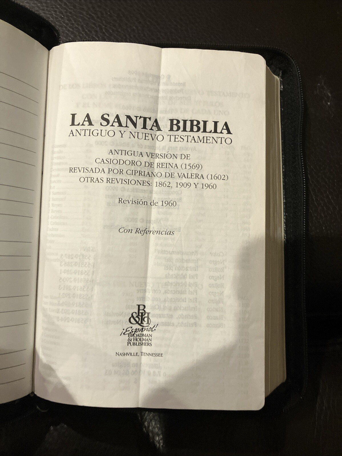 RVR 1960 Biblia Compacta Letra Grande con Referencias bonded leather 2001