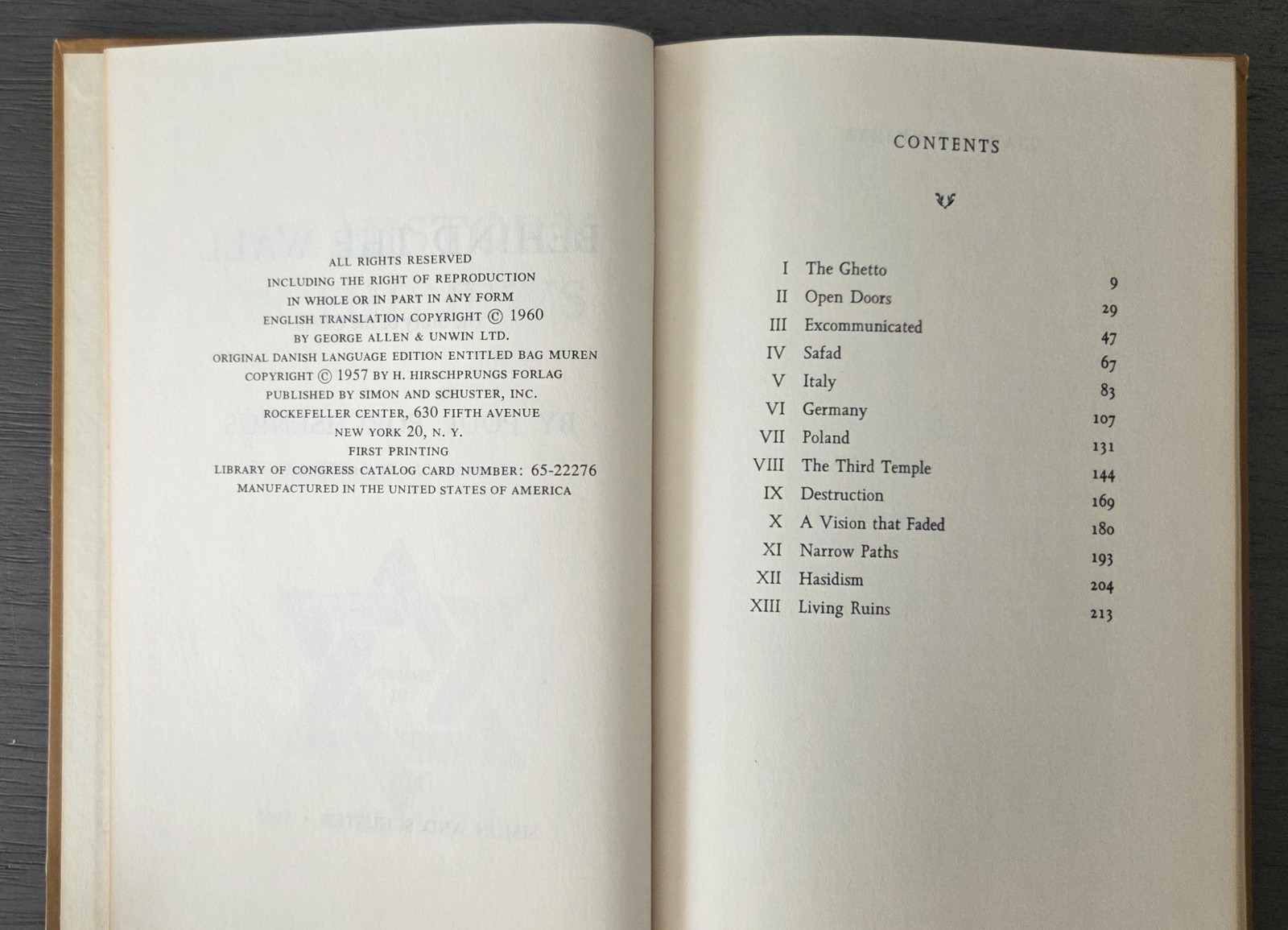 Vintage 1965 „History Of The Jews“ Poul Borchsenius Vols 1-5 1st Edition/Print
