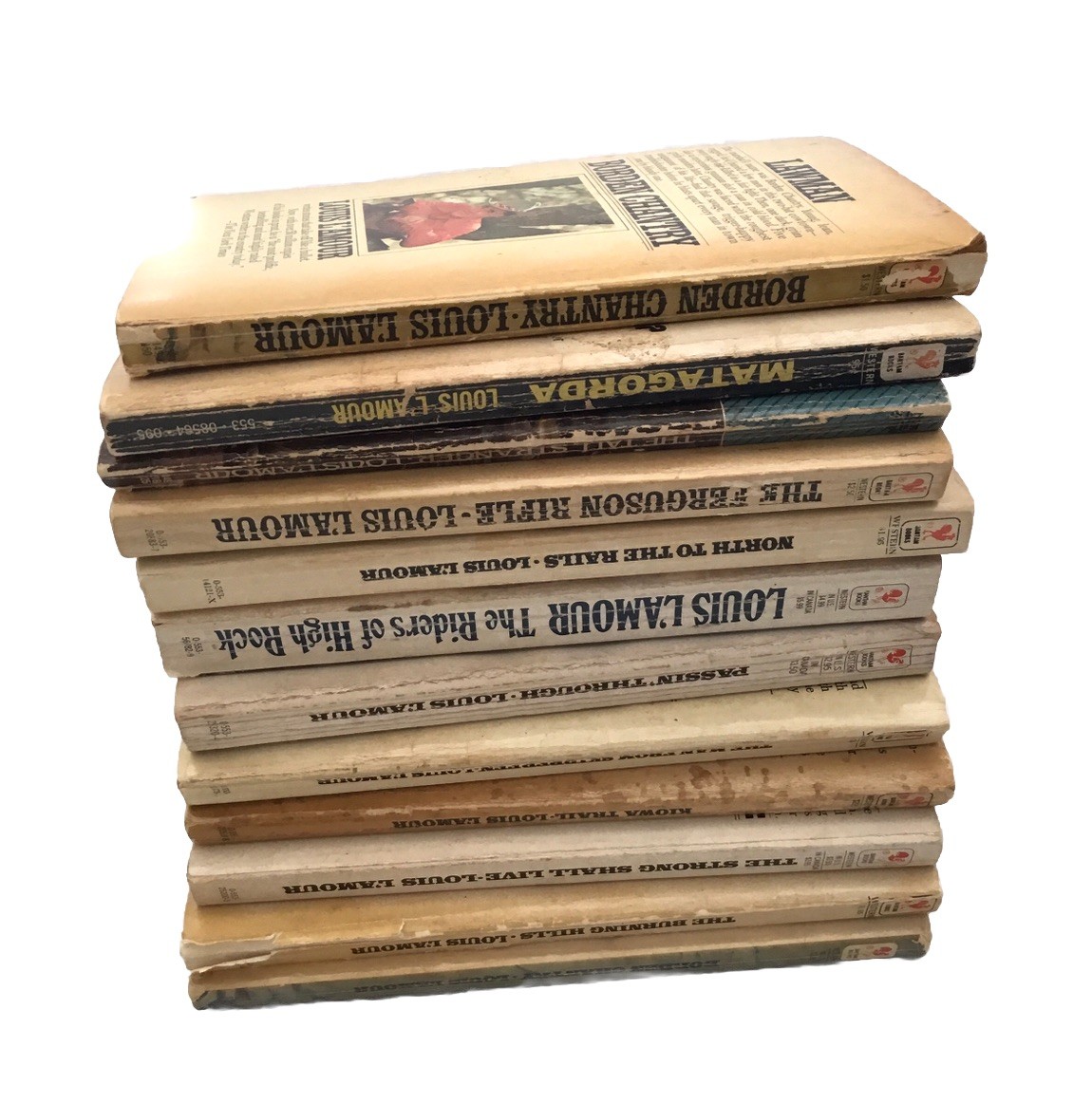 Louis L’amour Lot 12 American Action Western Story Paperback Wild West Novels
