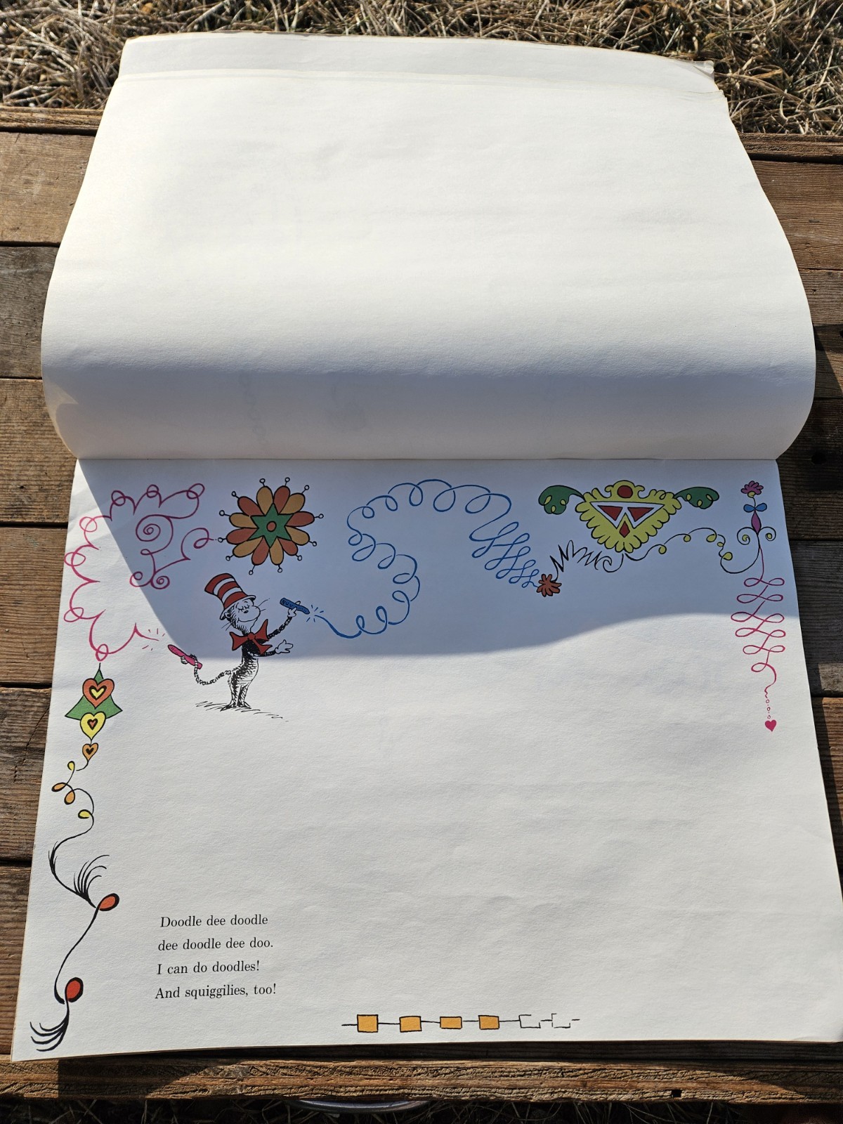 1970 Dr. Seuss — I Can Draw It Myself Book — 16 x 12″- All Pages Are Clean But 1