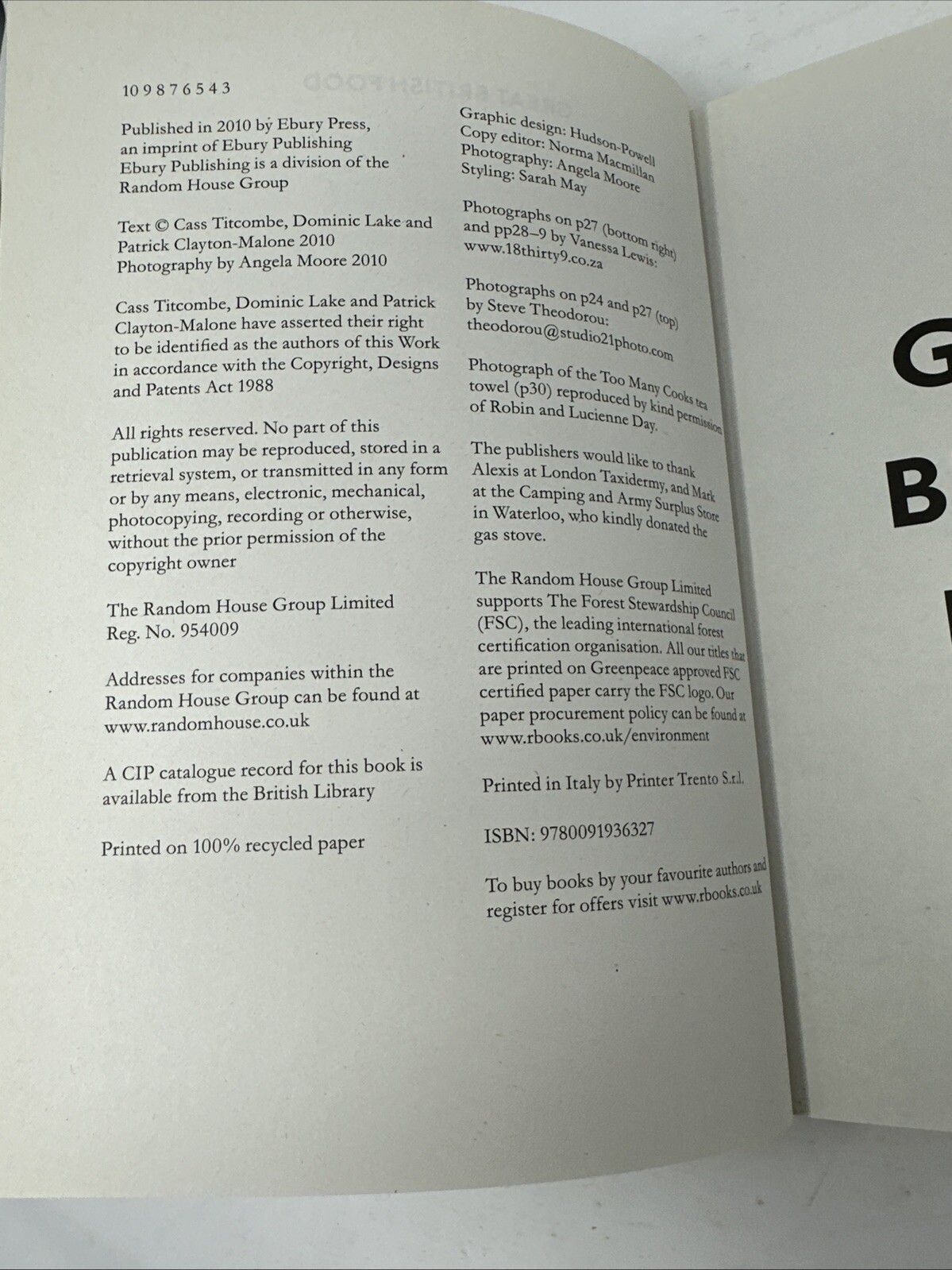 Great British Food Cookbook Canteen Ebury Press By Titcombe Lake Clayton-Malone