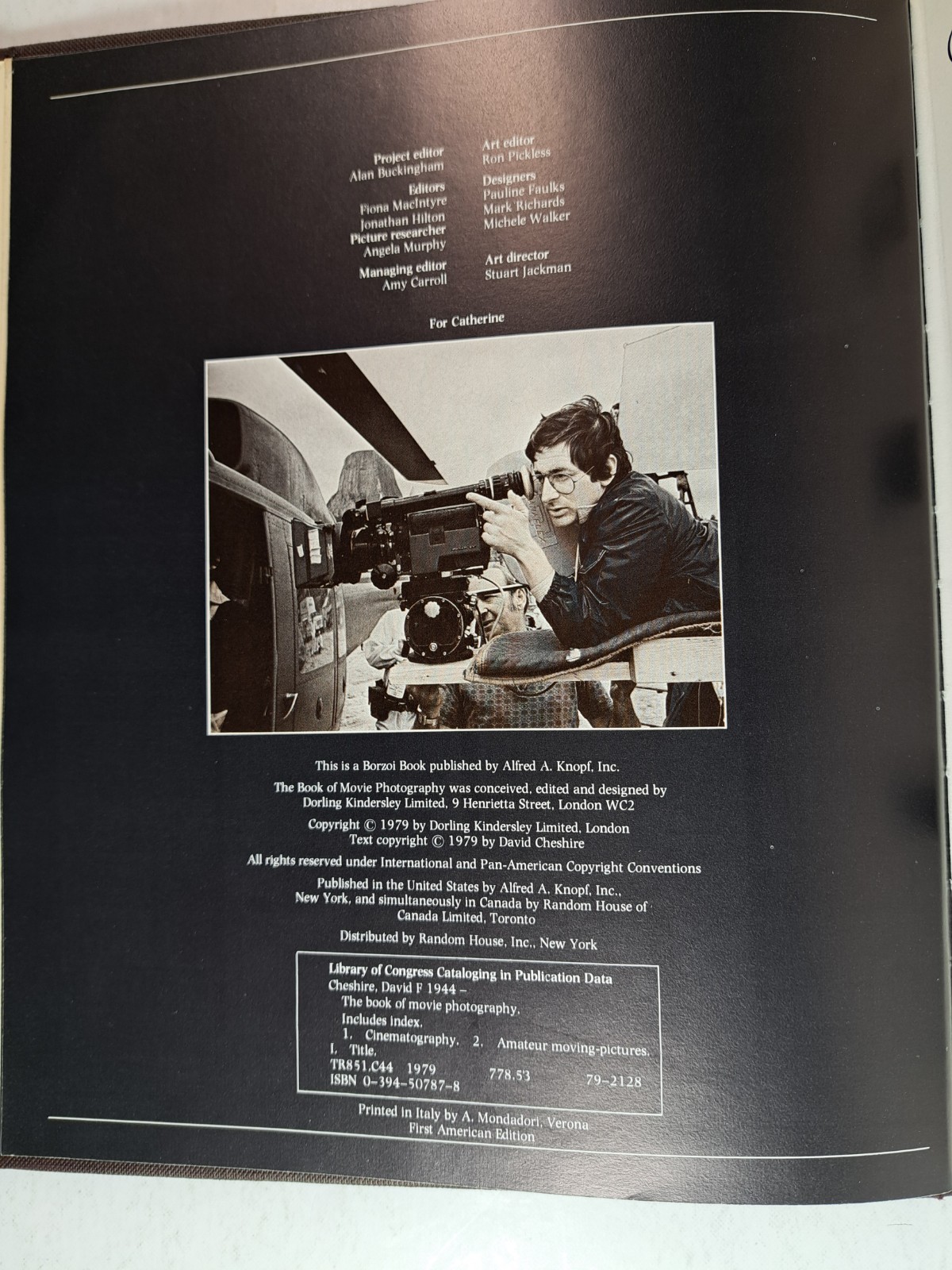 The Book of Movie Photography by David Cheshire, HC, 1979