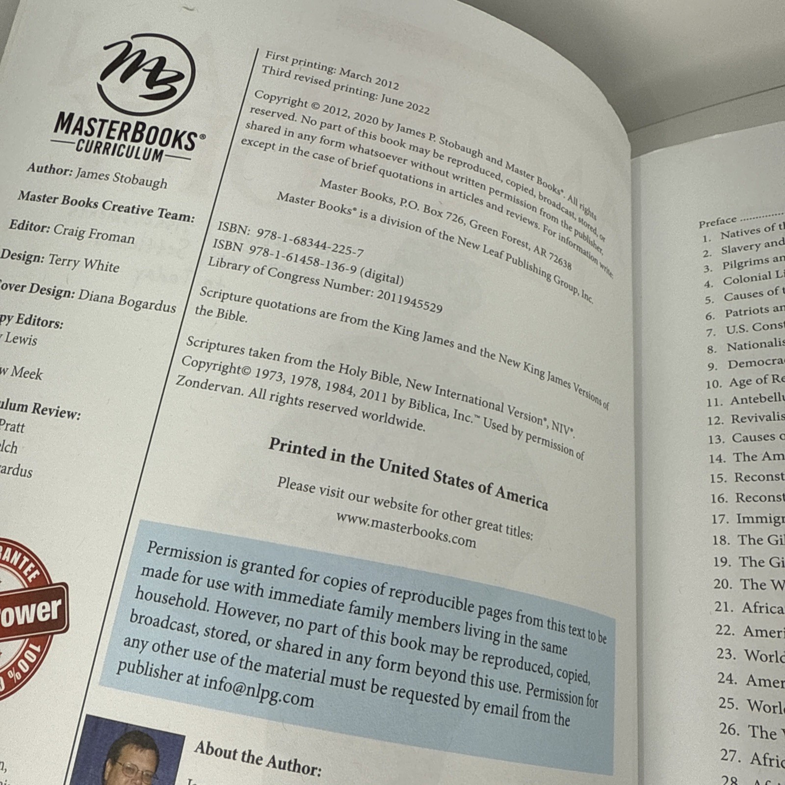 Masterbooks American History Student High School Revised Ed – (Highlighter Use)