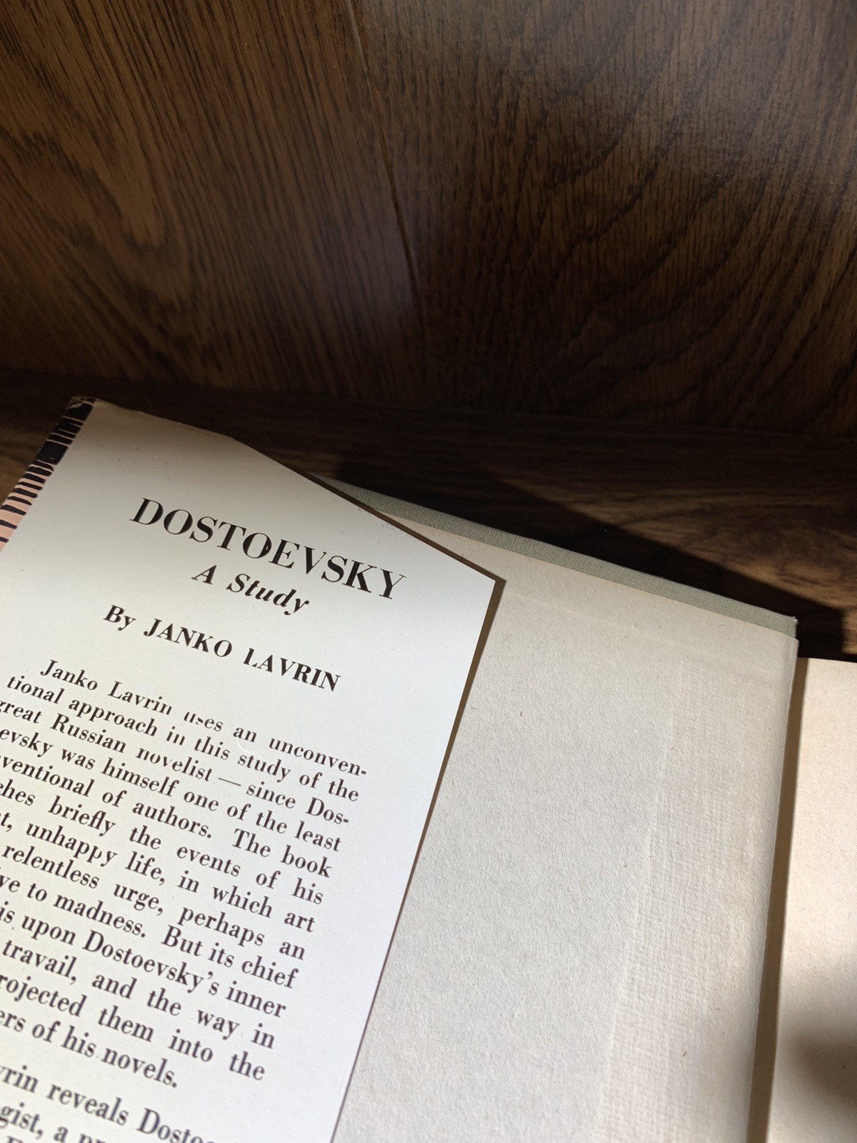 Dostoevsky 1947 1st Printing HC DJ Janko Lavrin The Macmillan Company