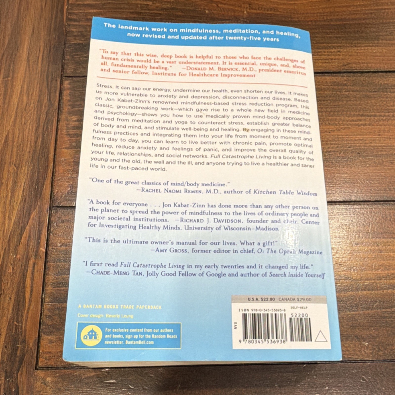 Jon Kabat-Zinn Full Catastrophe Living Revised & Updated Bantam Paperback