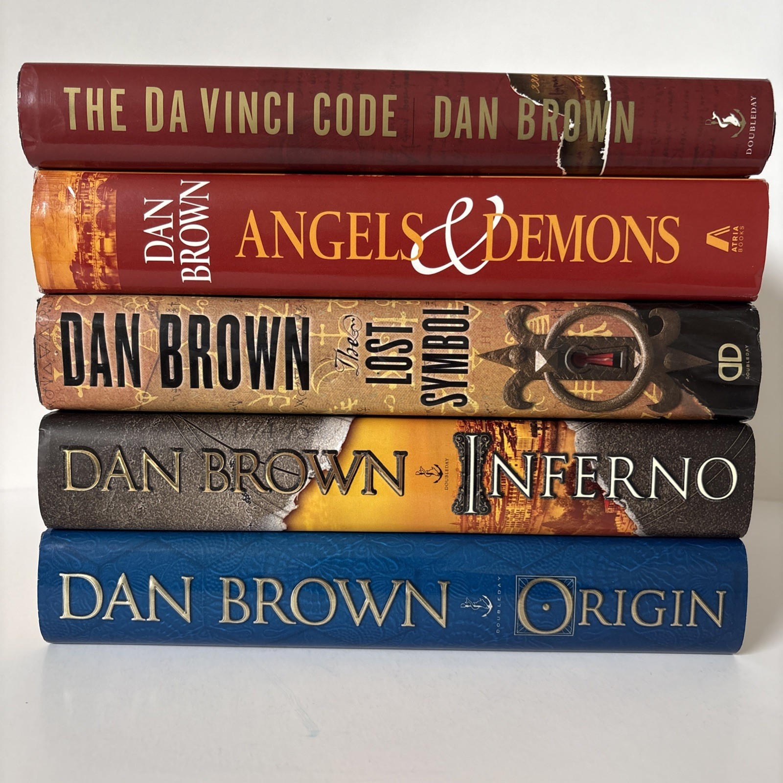 Dan Brown Robert Langdon Complete Set Series Lot of 5 Hardcover Books