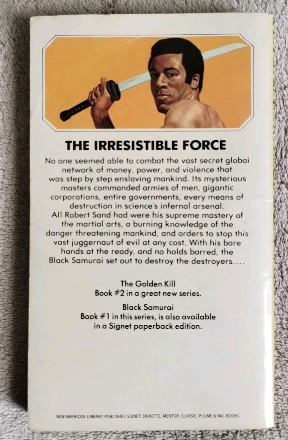 BLACK SAMURAI Paperback Book #2 The Golden Kill by Marc Olden 1974 Rare Vintage