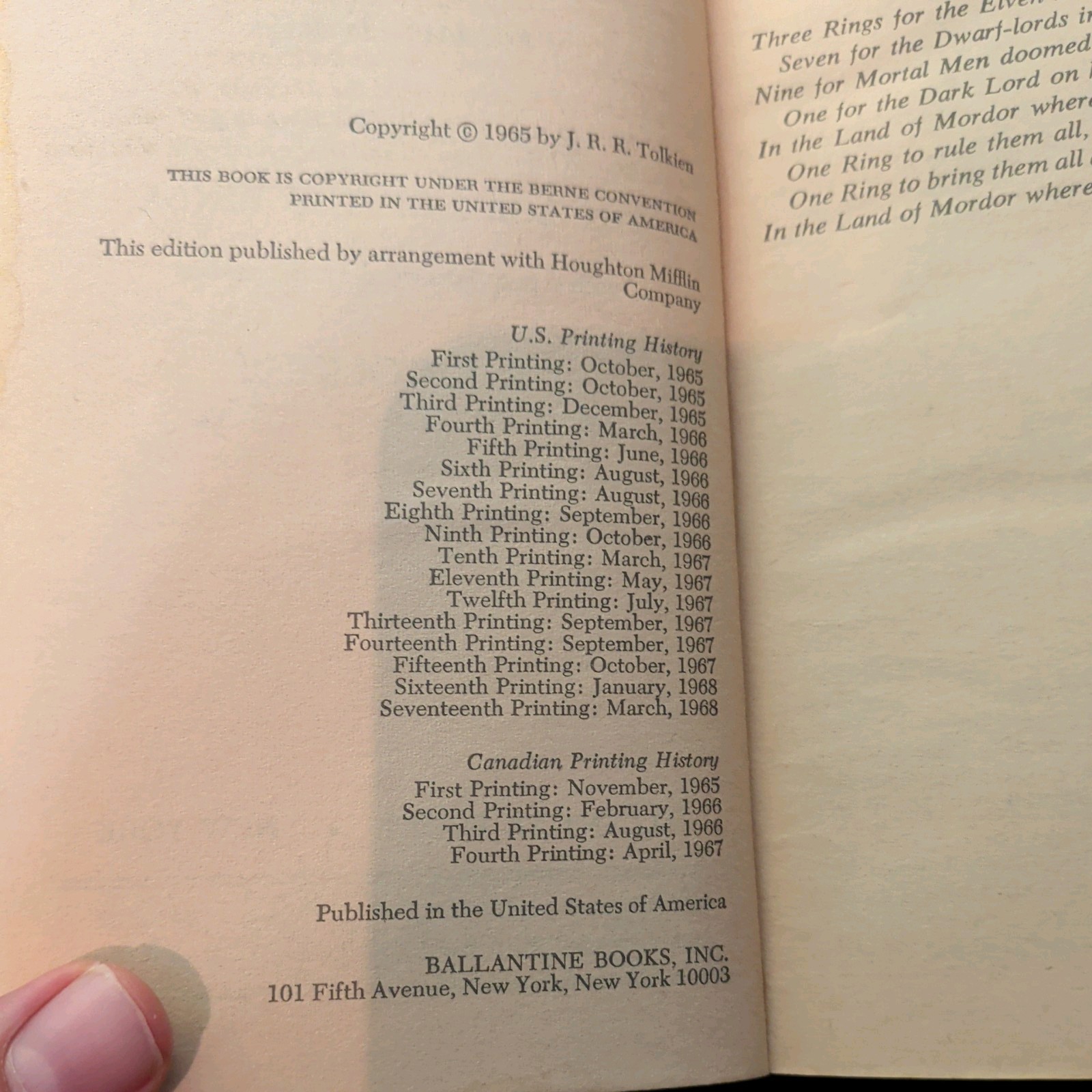 1960s Tolkien Lord Of The Rings Trilogy Book Set Ballantine