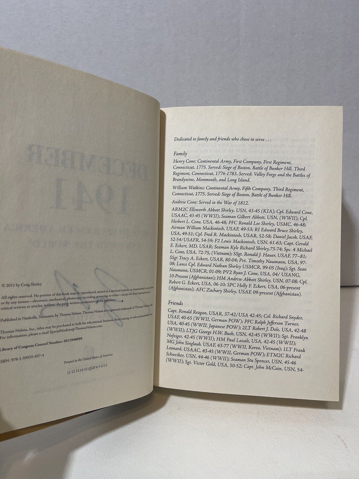 December 1941: 31 Days That Changed America … by Craig Shirley Signed 1st E