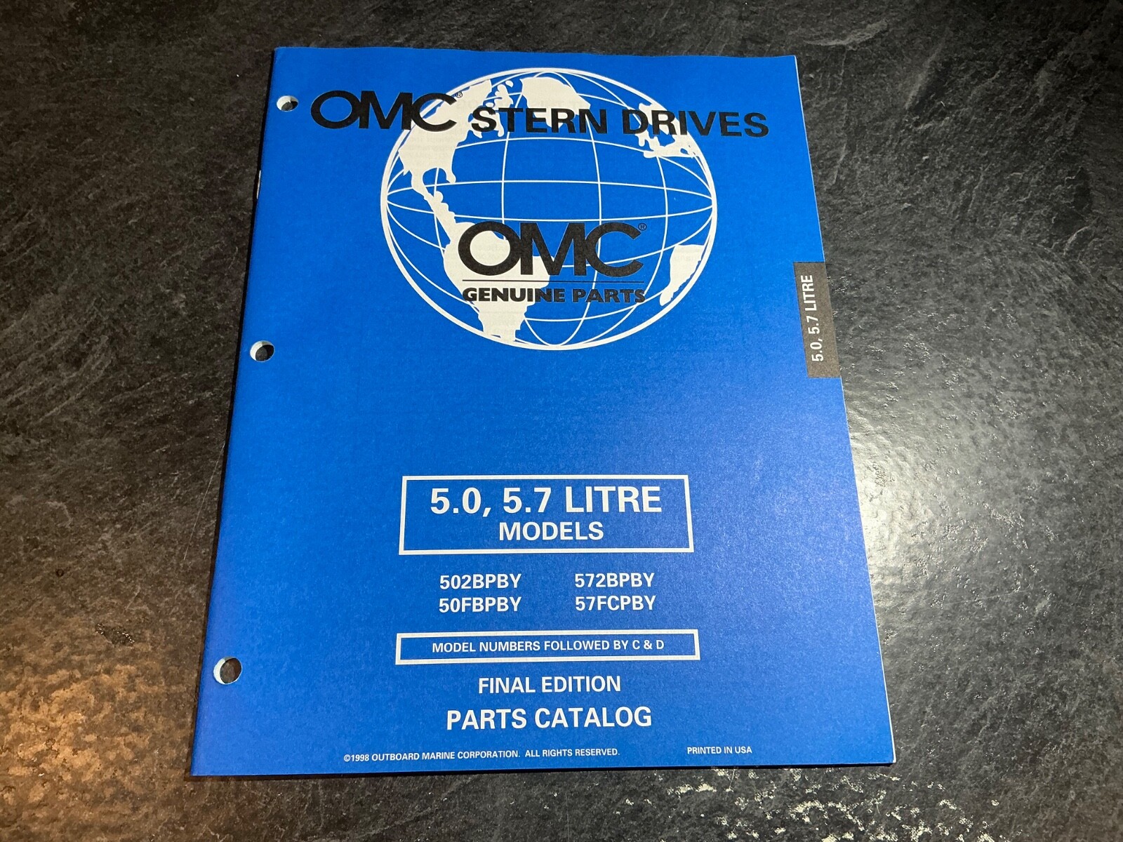 1998 OMC 5.0L 305 C.I. & 5.7L 350 C.I GM V8 Stern Drive Models Parts Catalog
