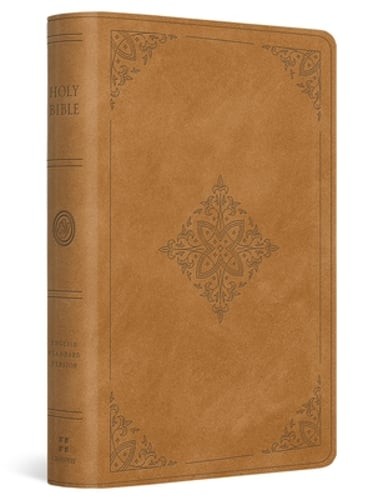 ESV Large Print Bible (Trutone, Nubuck Caramel, Fleur-De-Lis Design): New