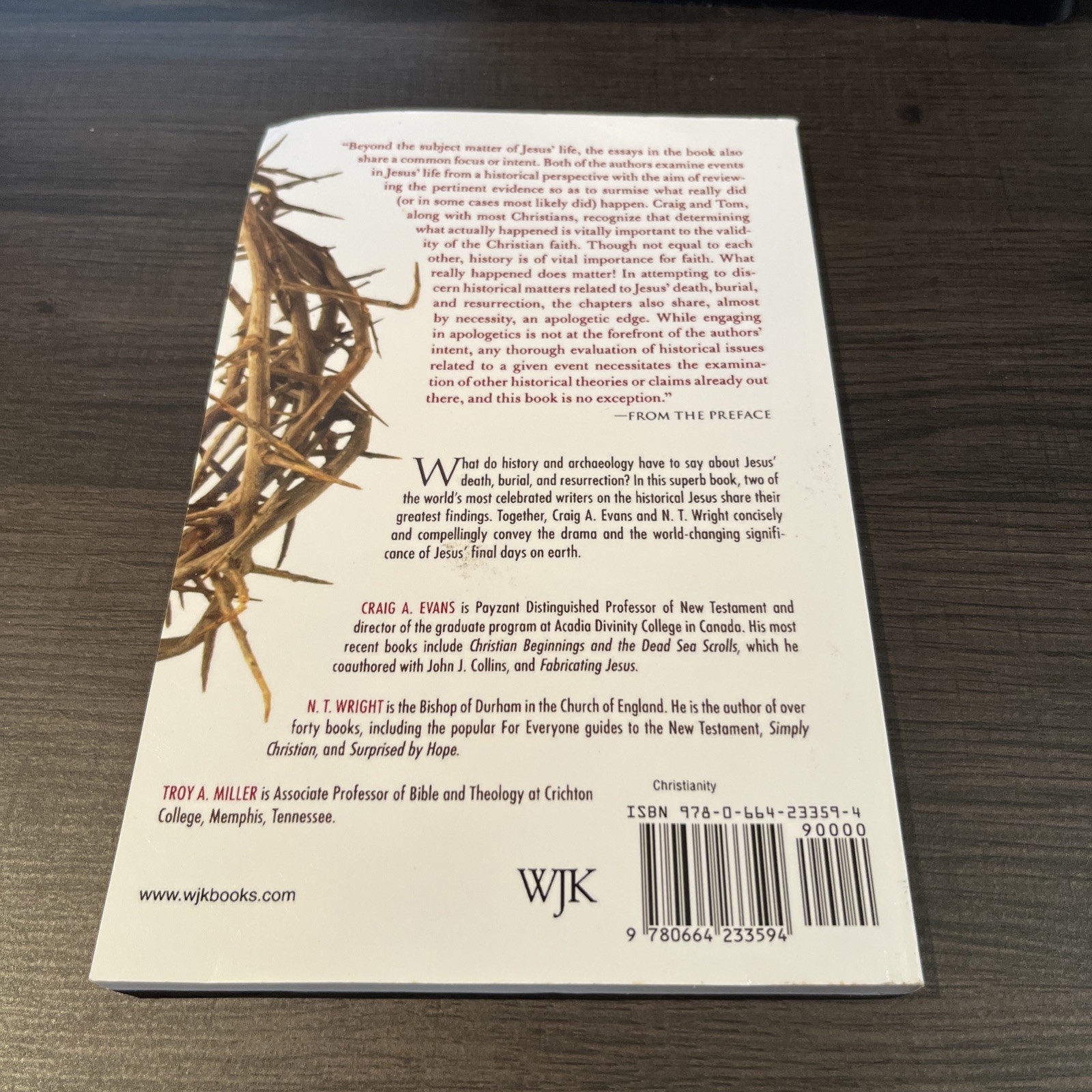 Jesus, the Final Days : What Really Happened by Craig A. Evans and N. T. Wright
