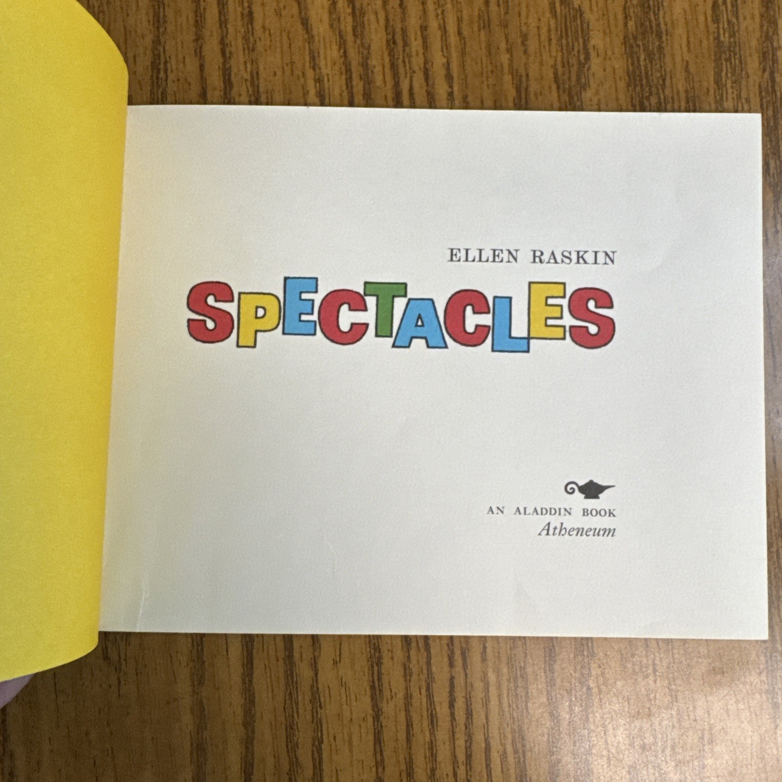 SPECTACLES : by Ellen Raskin : glasses : Vintage – UNREAD