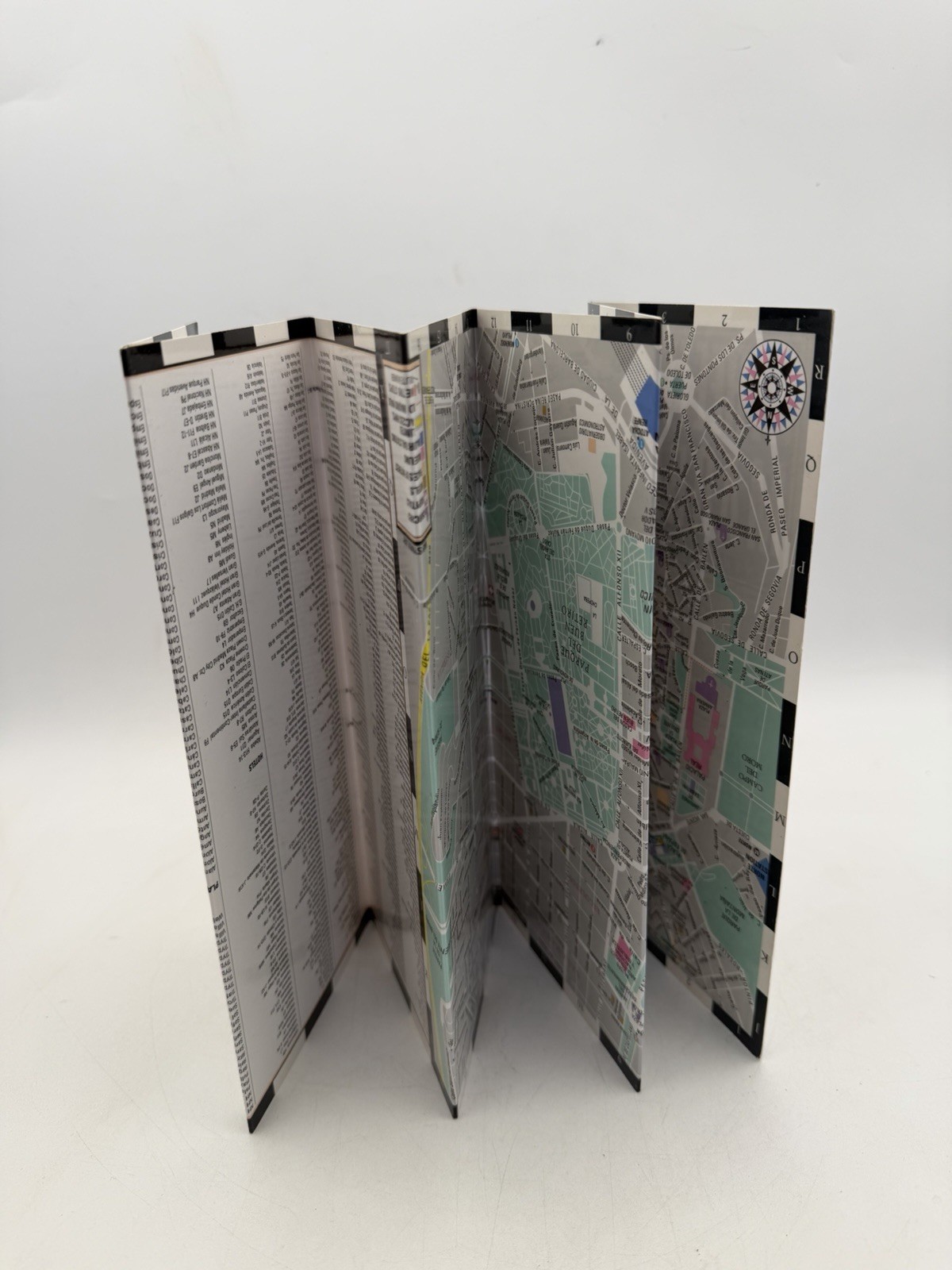 Streetwise Madrid Center City Laminated Sheet Map Folded 1999