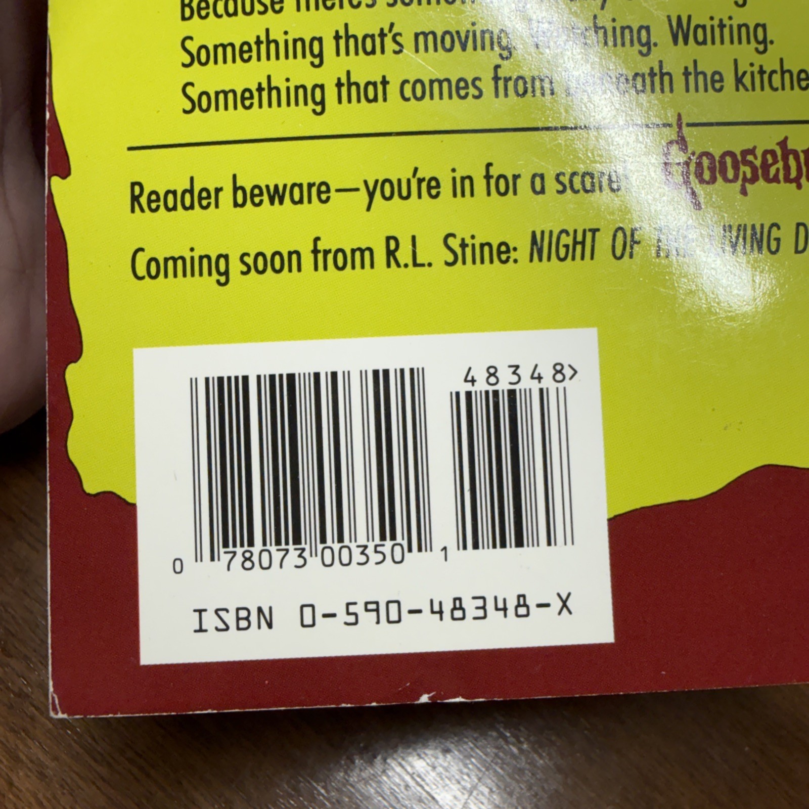 Goosebumps It Came From Beneath the Sink 1st Edition 1st Print 1995 RL Stine #30