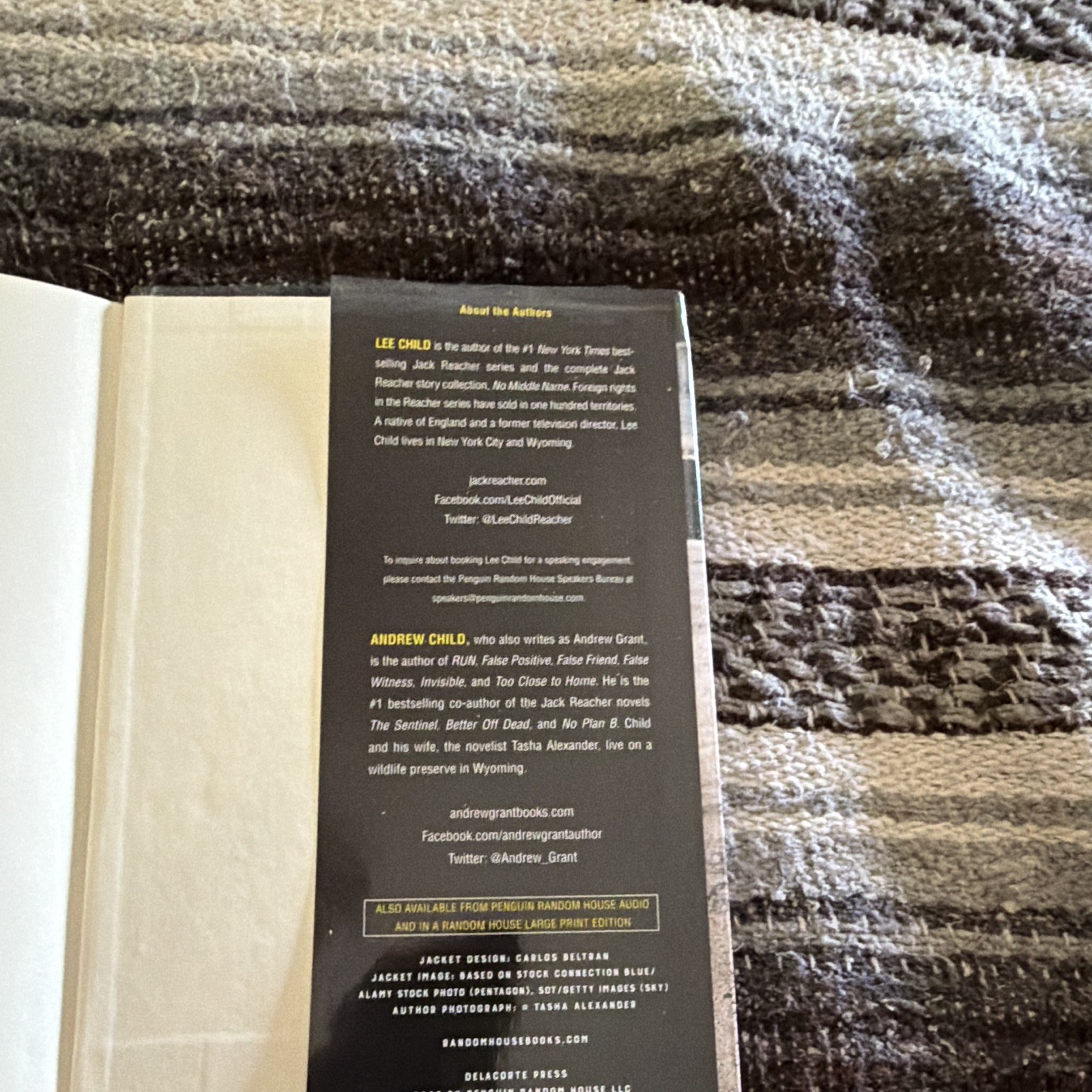 Lee Child & Andrew Child Jack Reacher The Secret Hardcover w/ Dust Jacket