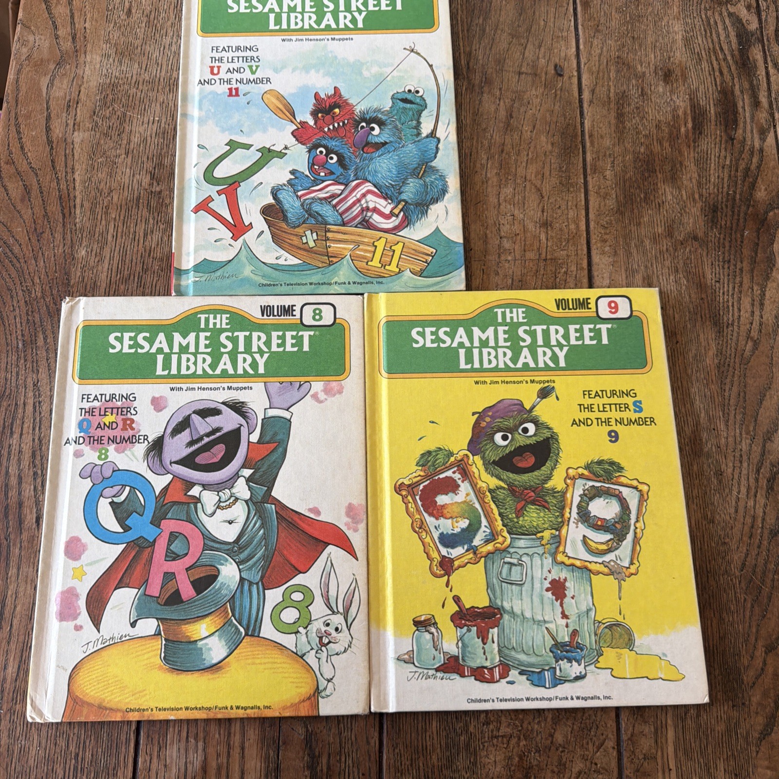 Vintage The Sesame Street Library Books Volumes 8,9,11- 3 Books Lot
