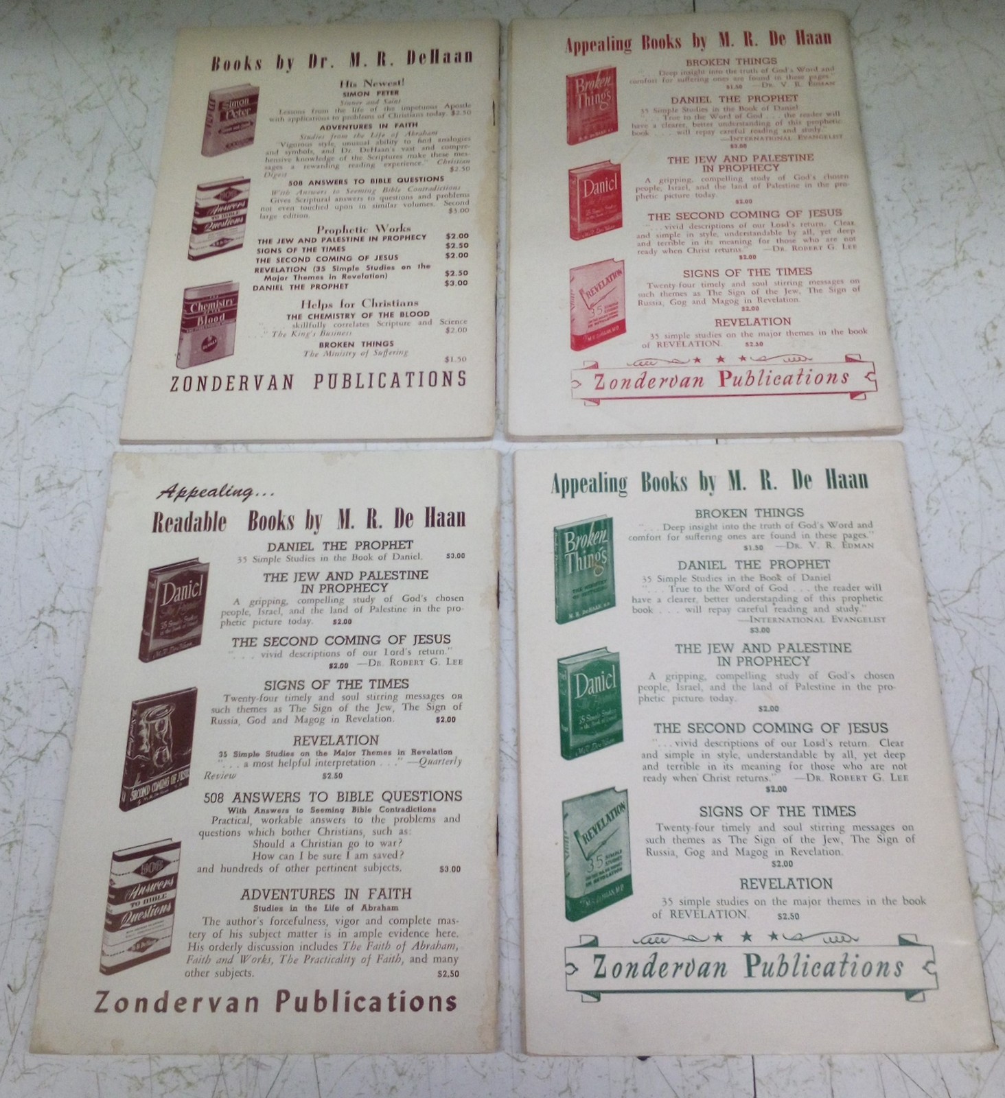 A Rare Lot of 4 Vintage Gospel Booklets by Herbert Lockyer