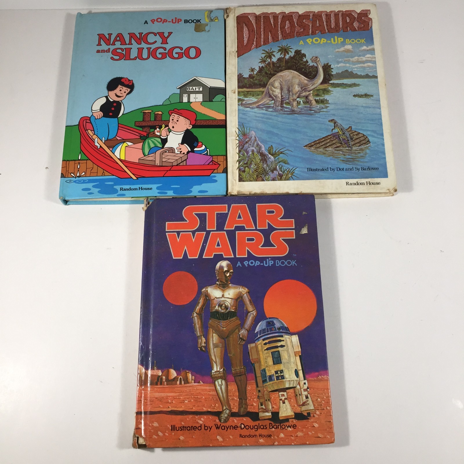 Pop-Up Books Lot of 3 Random House-Some parts missing Nancy & Sluggo, Star Wars