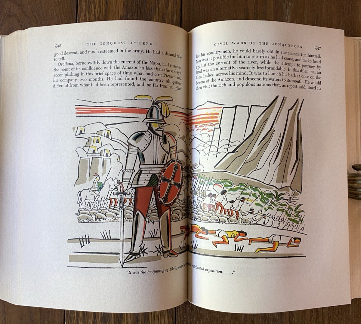 The Conquest of Peru 1957 William Prescott Heritage Press Harcover Slipcase