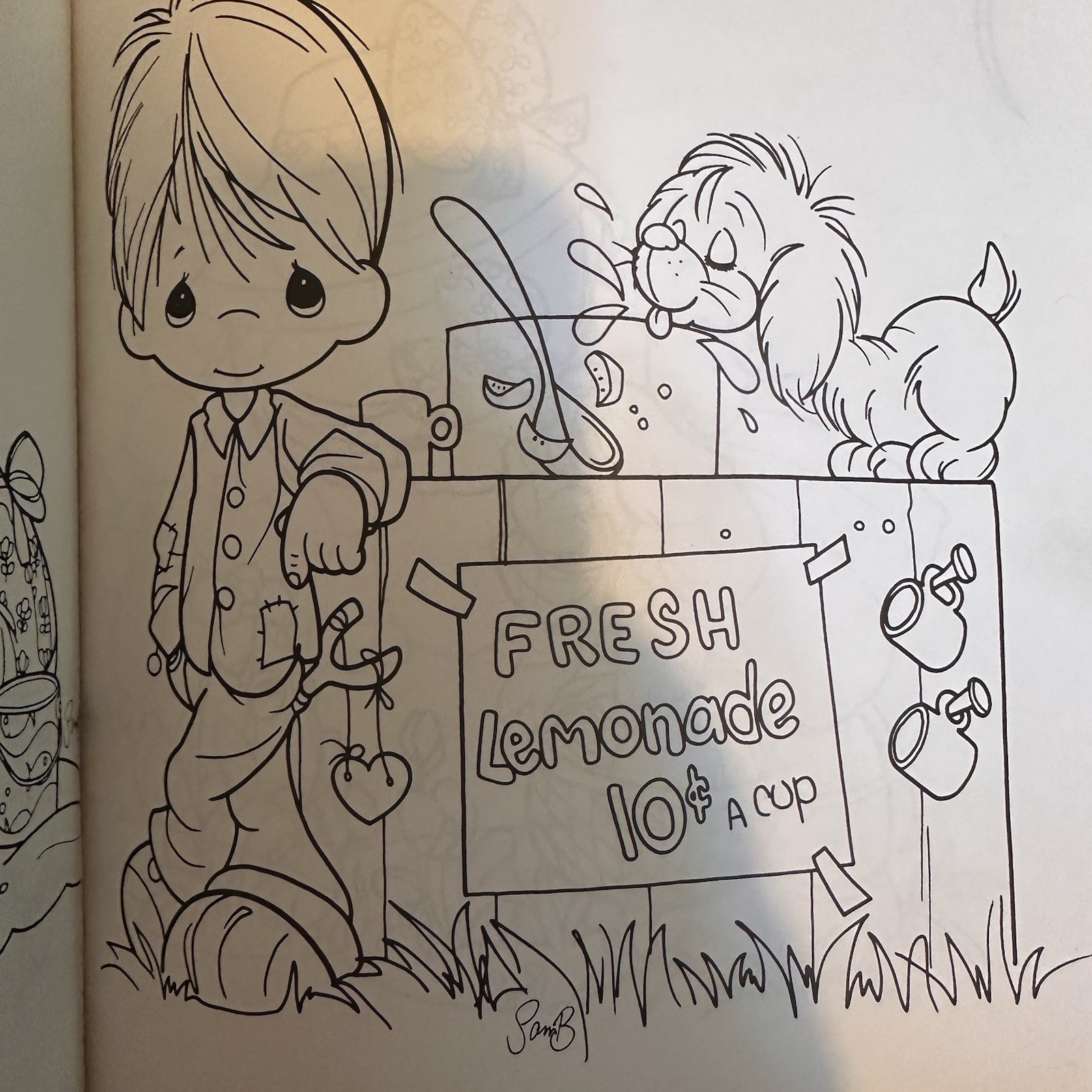 NEW VINTAGE PRECIOUS MOMENTS COLORING BOOK TOY – STICKERS Includes 5 Foot Banner
