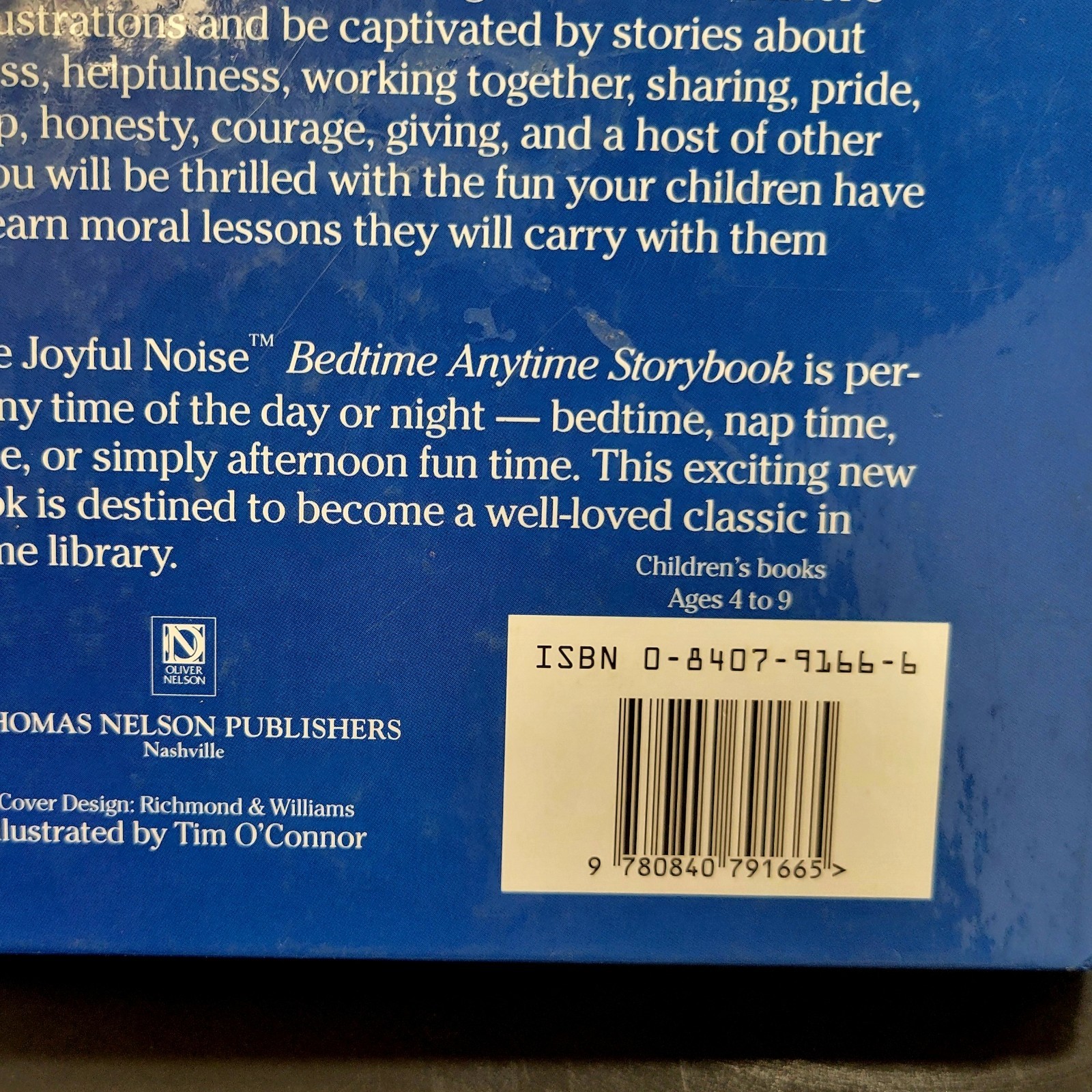 Vintage 1992 MY BEDTIME ANYTIME STORYBOOK Joyful Noise Illustrated Picture Book