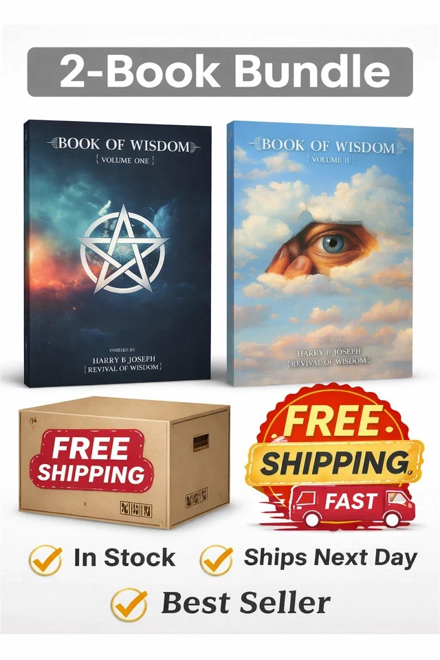 Harry B Joseph Book of Wisdom Volumes 1 & 2 Spiritual Paperback Set USA