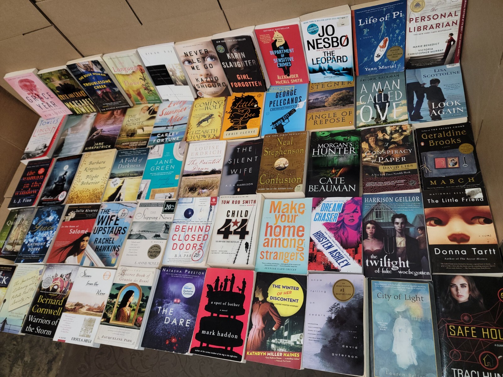 Lot of 10 Large Trade Literature Fiction Paperback BestSeller UNSORTED Mix Books