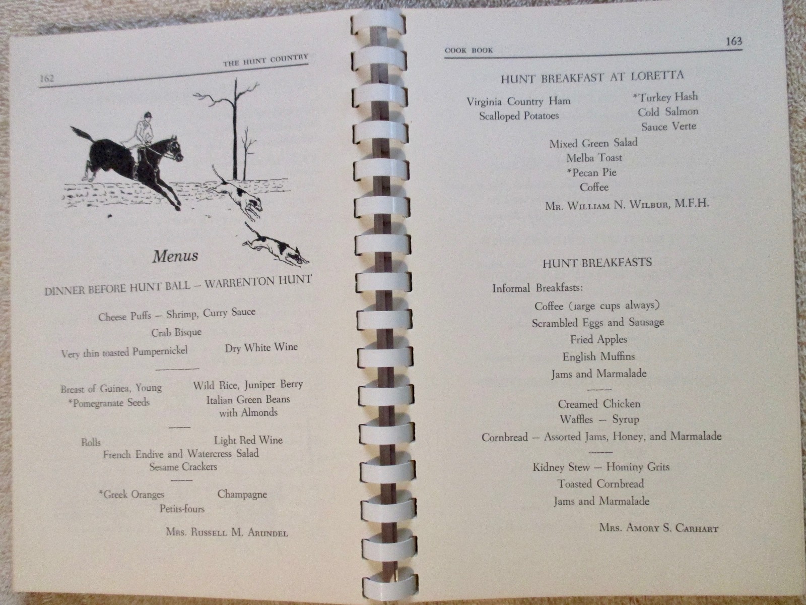 1967 Warrenton, VA Virginia horse fox HUNT COUNTRY vintage equestrian Cookbook