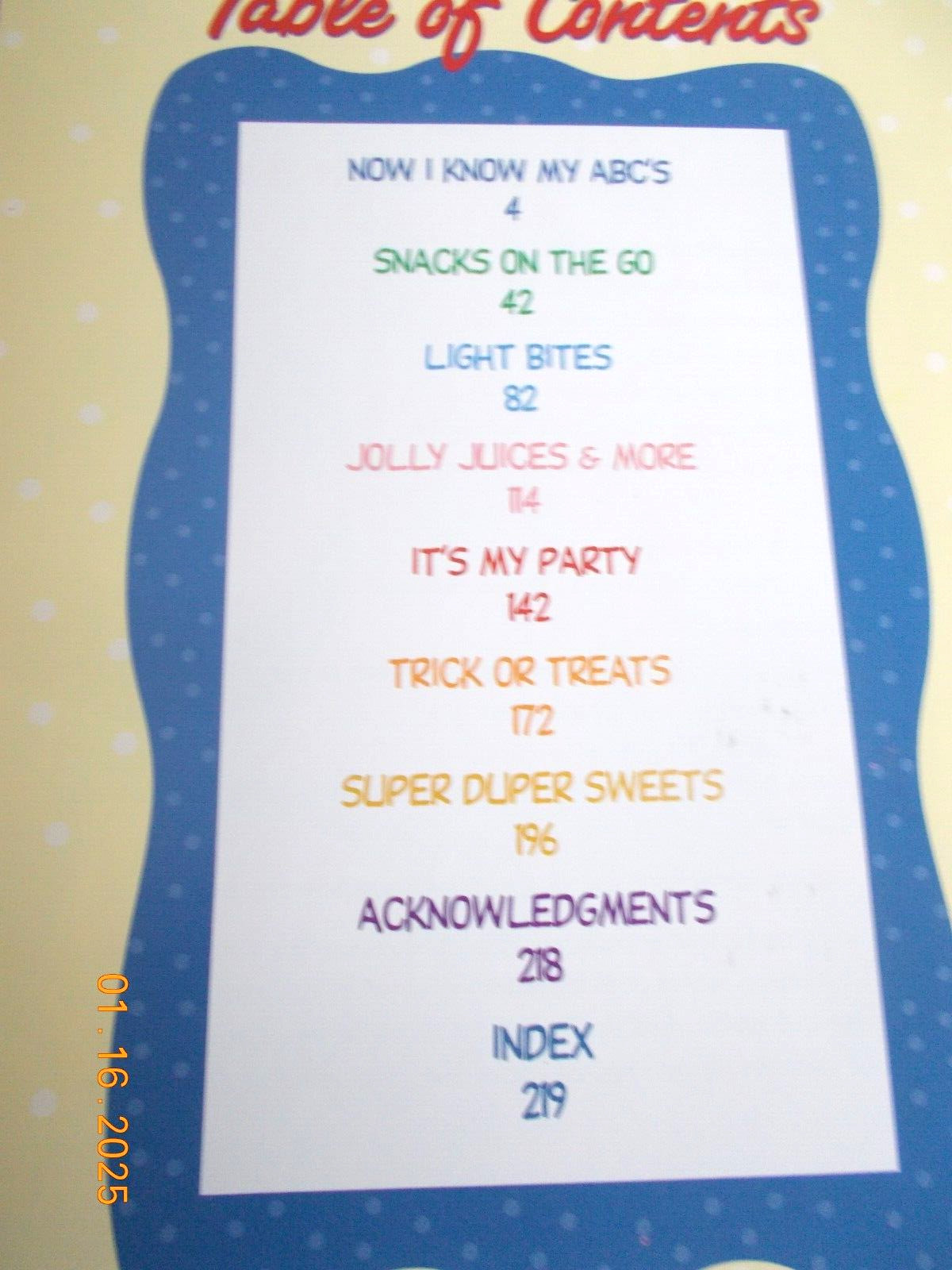 Silly Snacks Spiral Bound Hardcover Recipe Book 222 Pages, with color photos