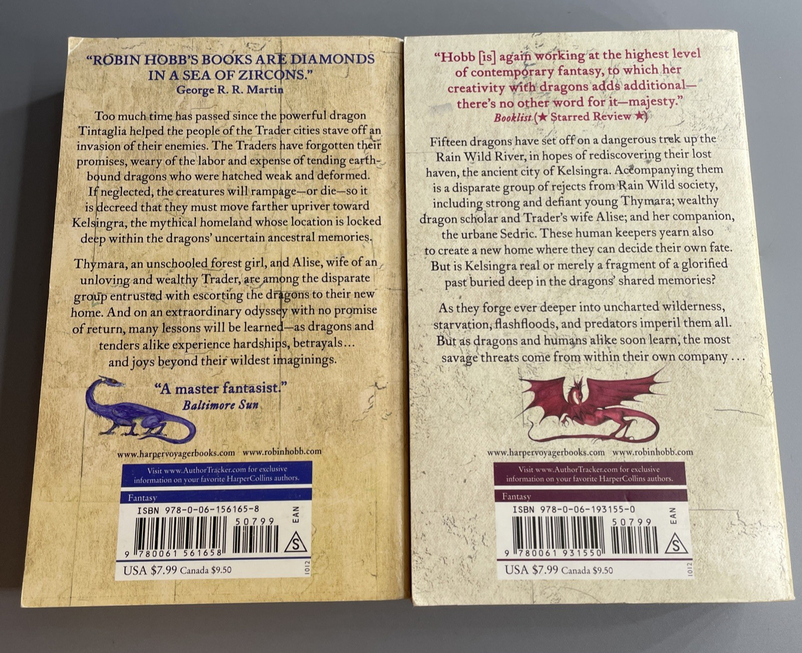 Robin Hobb Rain Wild Chronicles Lot 2 Dragon Keeper Dragon Haven PB Fantasy