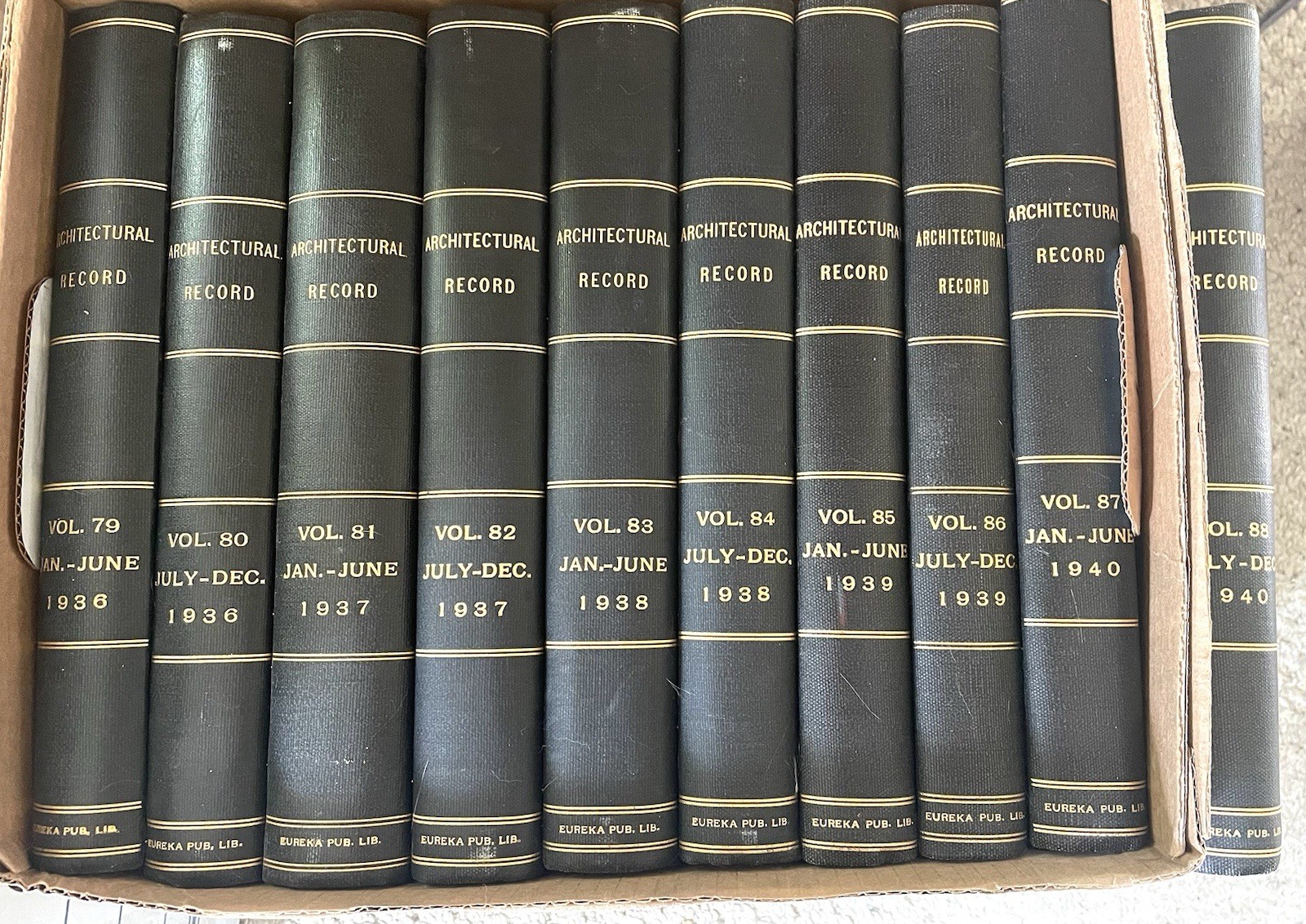 Vintage Architectural Record Magazine Bound Volumes 1923-1940. CHOICE