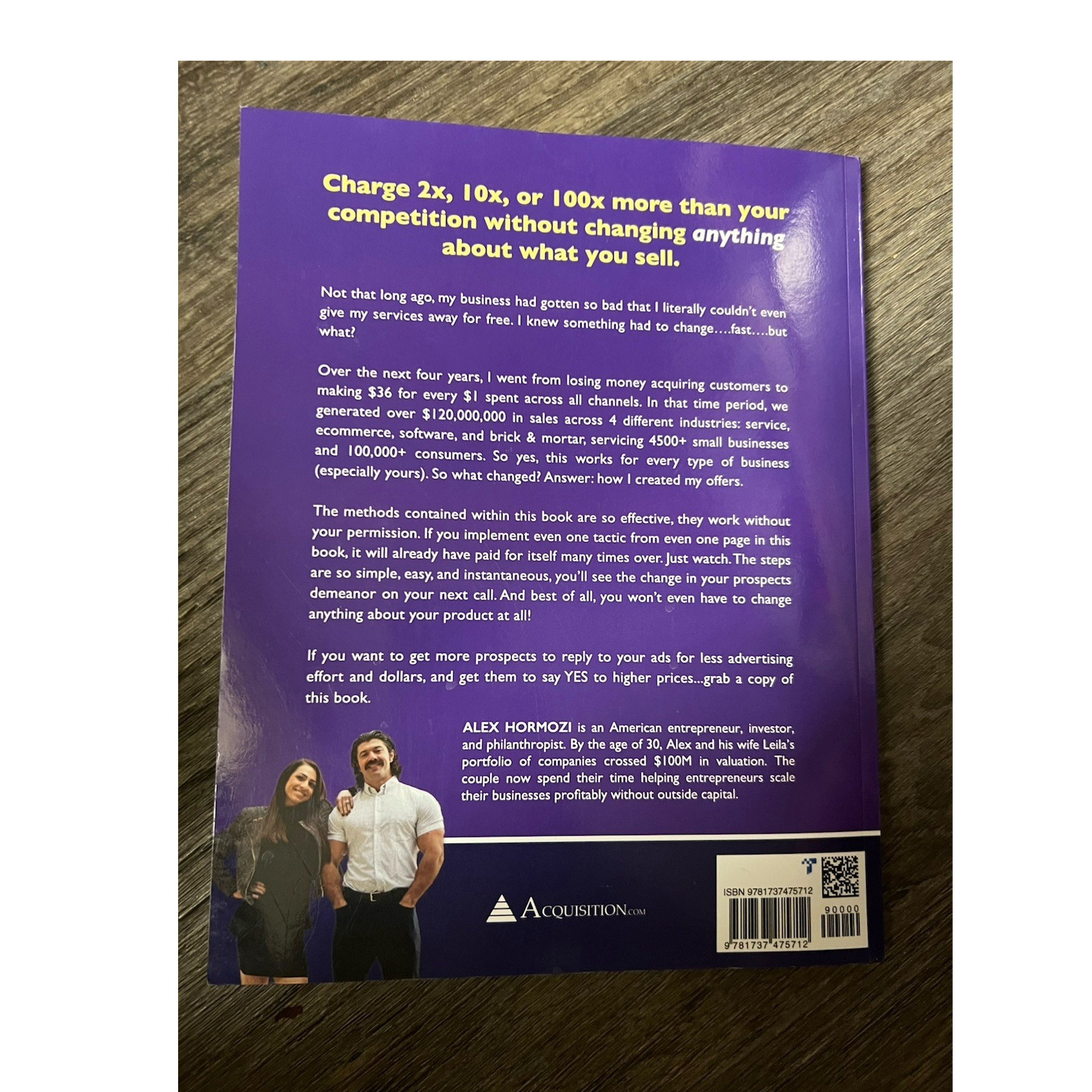 $100M Offers Alex Hormozi Paperback Acquisition.com 2021 Business Book Volume 1