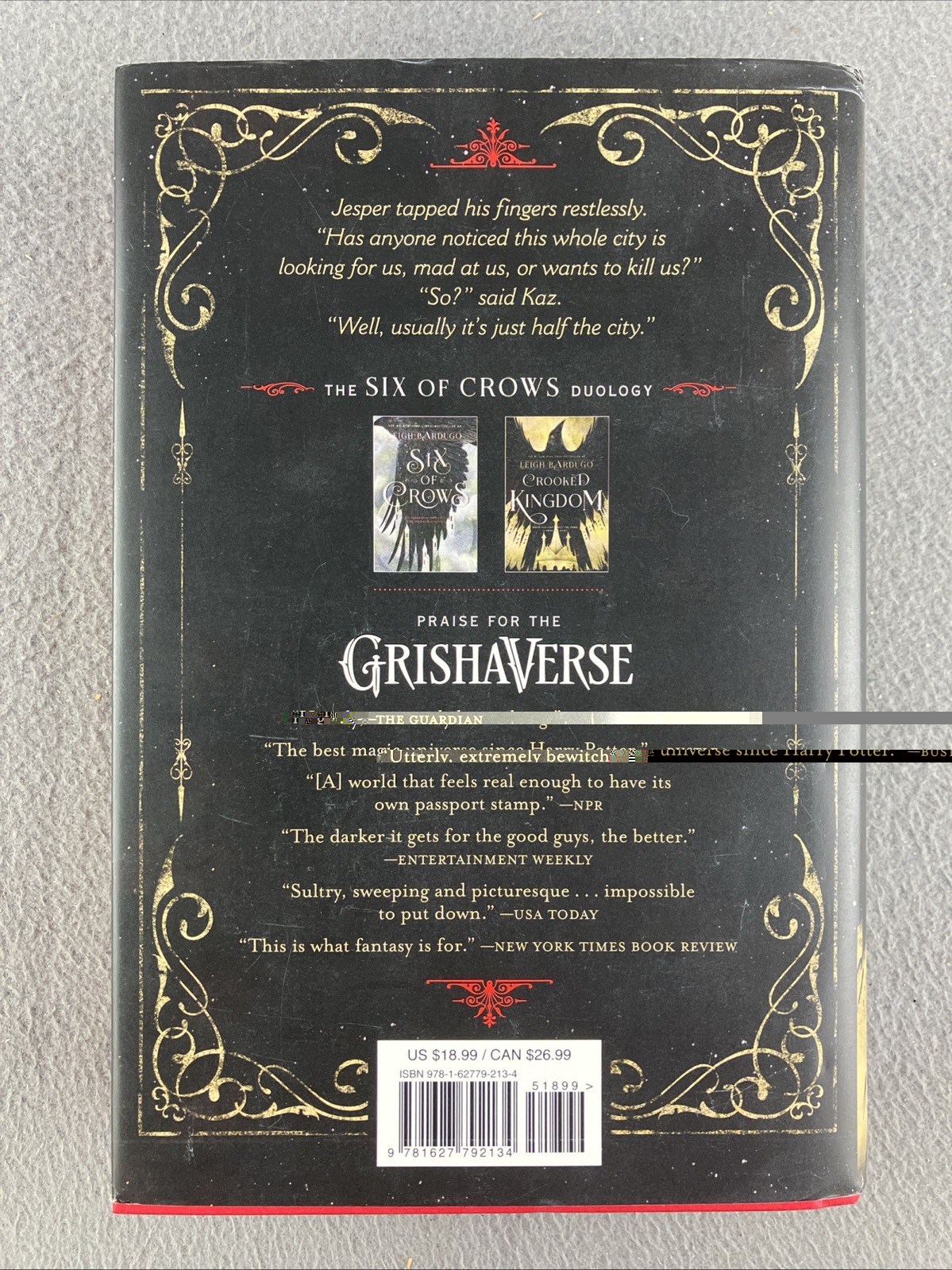 Crooked Kingdom A Sequel to Six of Crows Leigh Bardugo Hardcover Sprayed Pages
