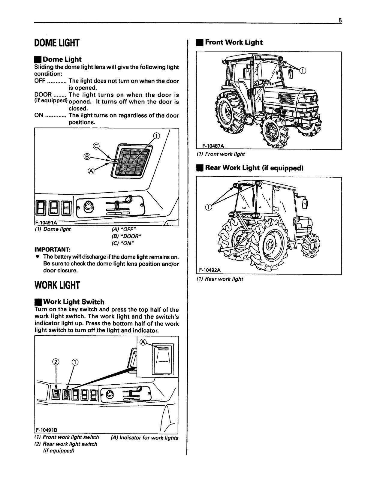 KUBOTA L3710 L4310 L4610 CAB OPERATORS MANUAL – WIRE BOUND – STURDY COVERED