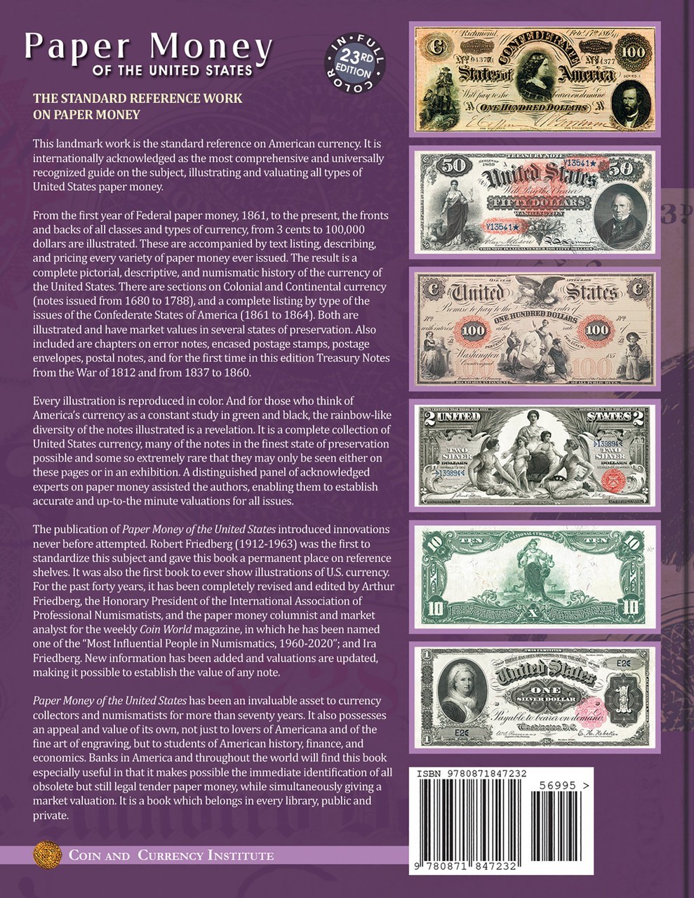 Friedberg Catalog Paper Money Of The United States Colonial – Present Hardcover
