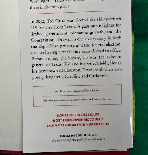 A TIME FOR TRUTH: Reigniting the Promise of America by TED CRUZ – SIGNED COPY