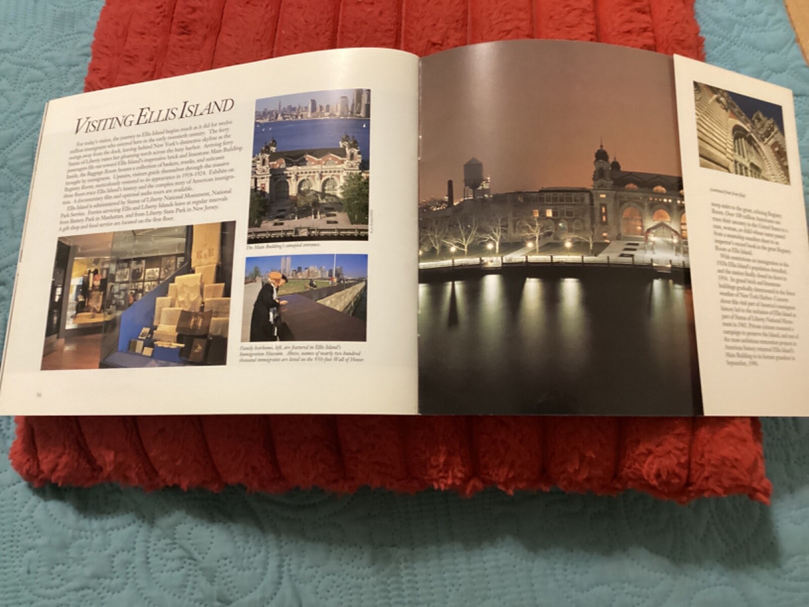 ELLIS ISLAND, OFFICIAL SOUVENIR GUIDE, 40 PAGES by B. COLIN HAMBLIN/FREE P & H