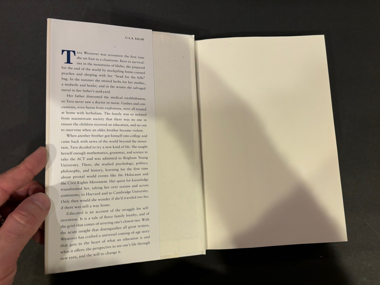 Educated : A Memoir by Tara Westover (2018, Hardcover) NYT #1 Bestseller