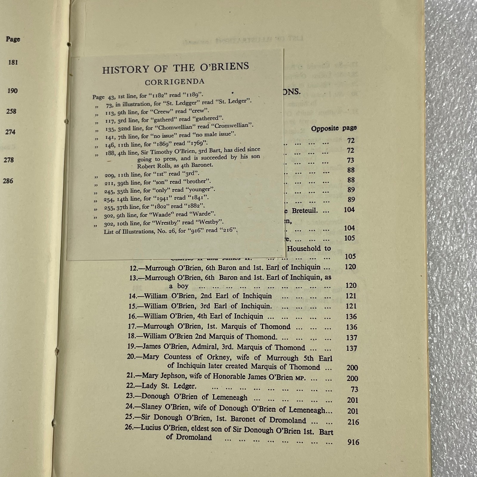History of the O’BRIENS : from Brian Boroimhe A.D. 1000 to 1945 HCDJ illustrated