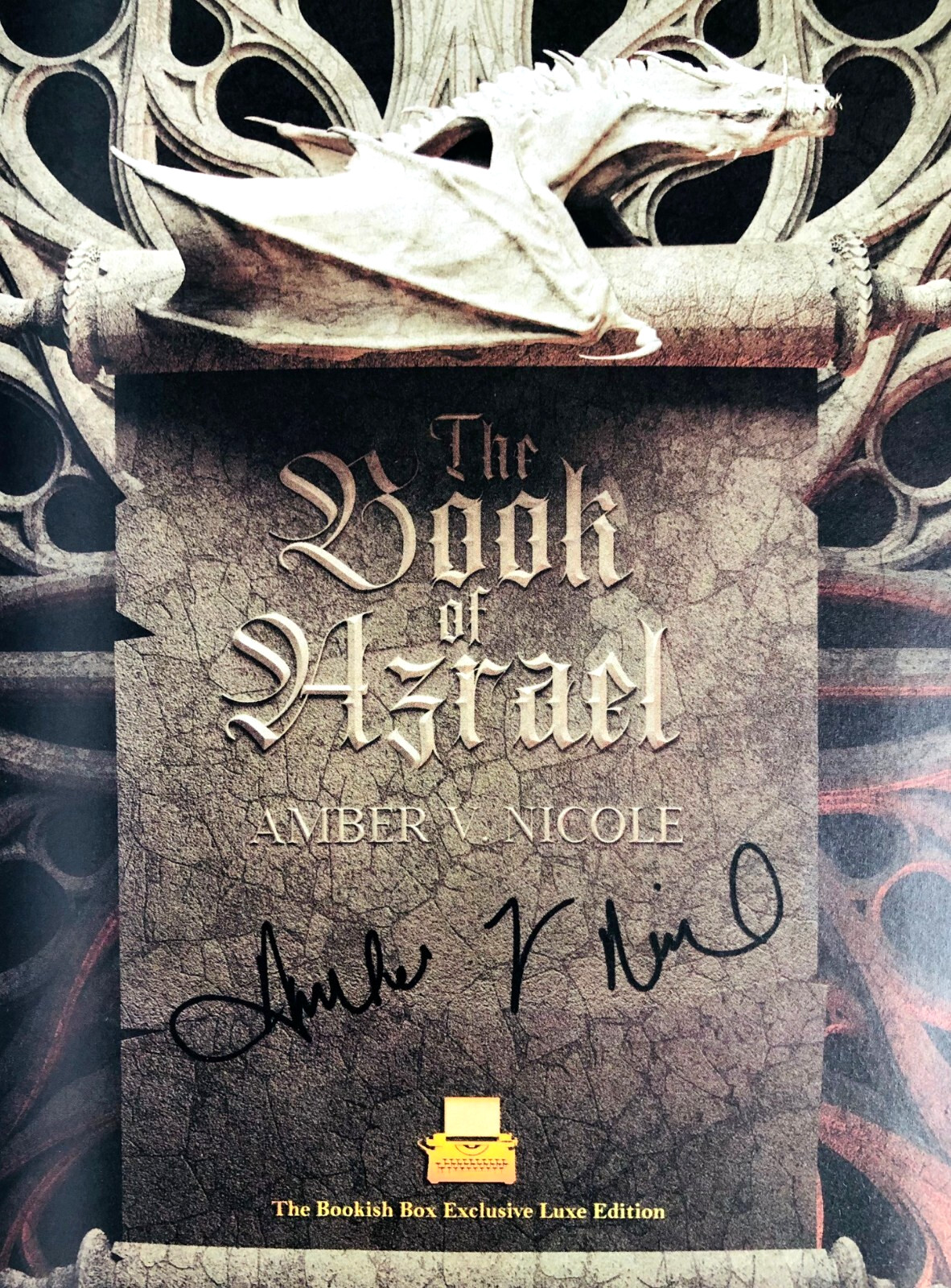 SIGNED IN PERSON The Book of Azrael by Amber V. Nicole BOOKISH Gods & Monsters 1