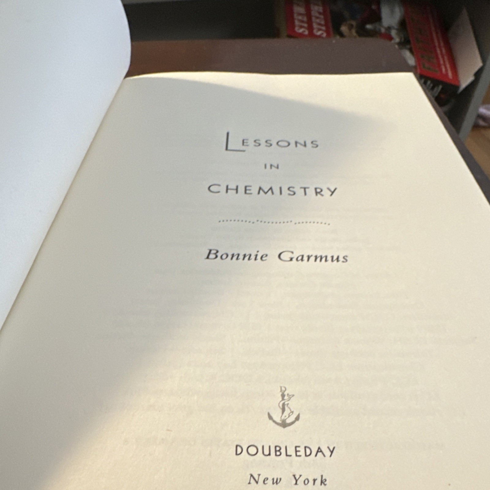 Doubleday Lessons in Chemistry Bonnie Garmus Hardcover First Edition Jim Tierney