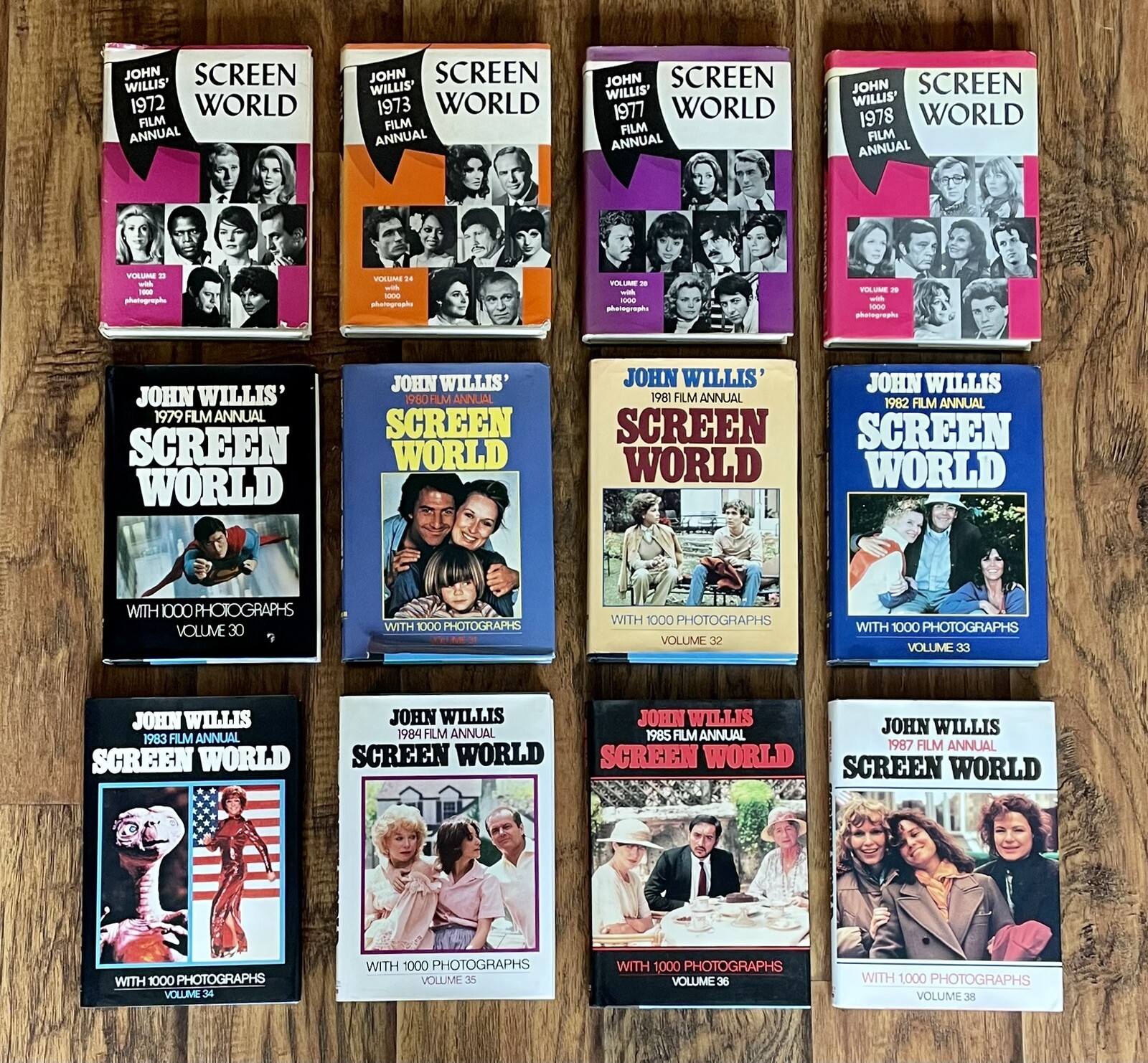 Screen World Lot of 20 — 17 HC w/ DJ, 3 SC — 1972-73, 77-85, 87-91, 93-96